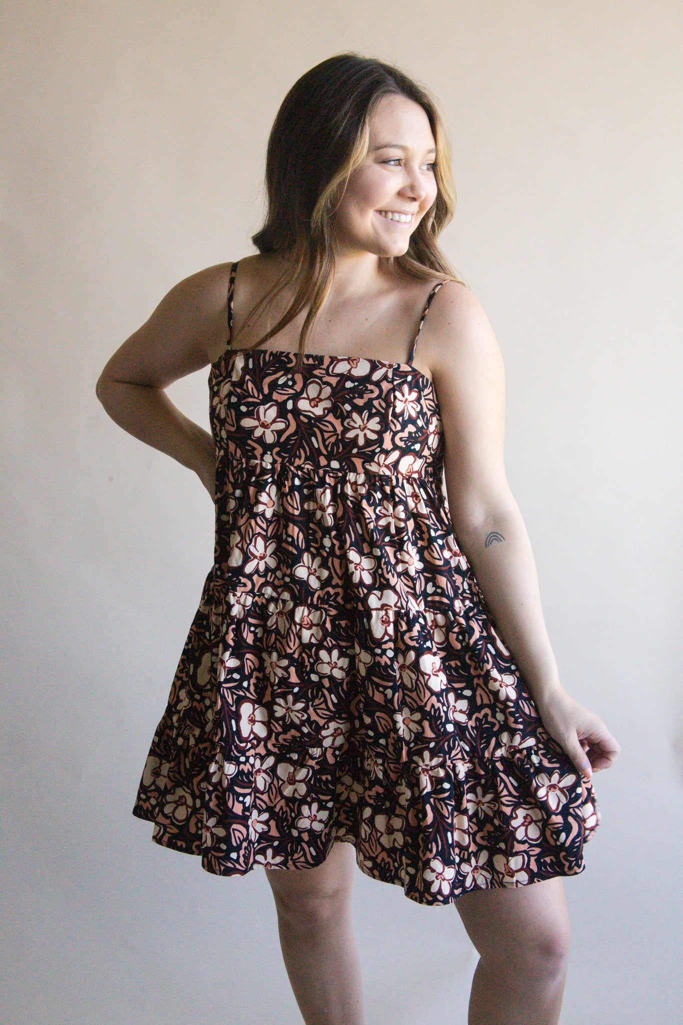 Toasted Babydoll Mini Dress