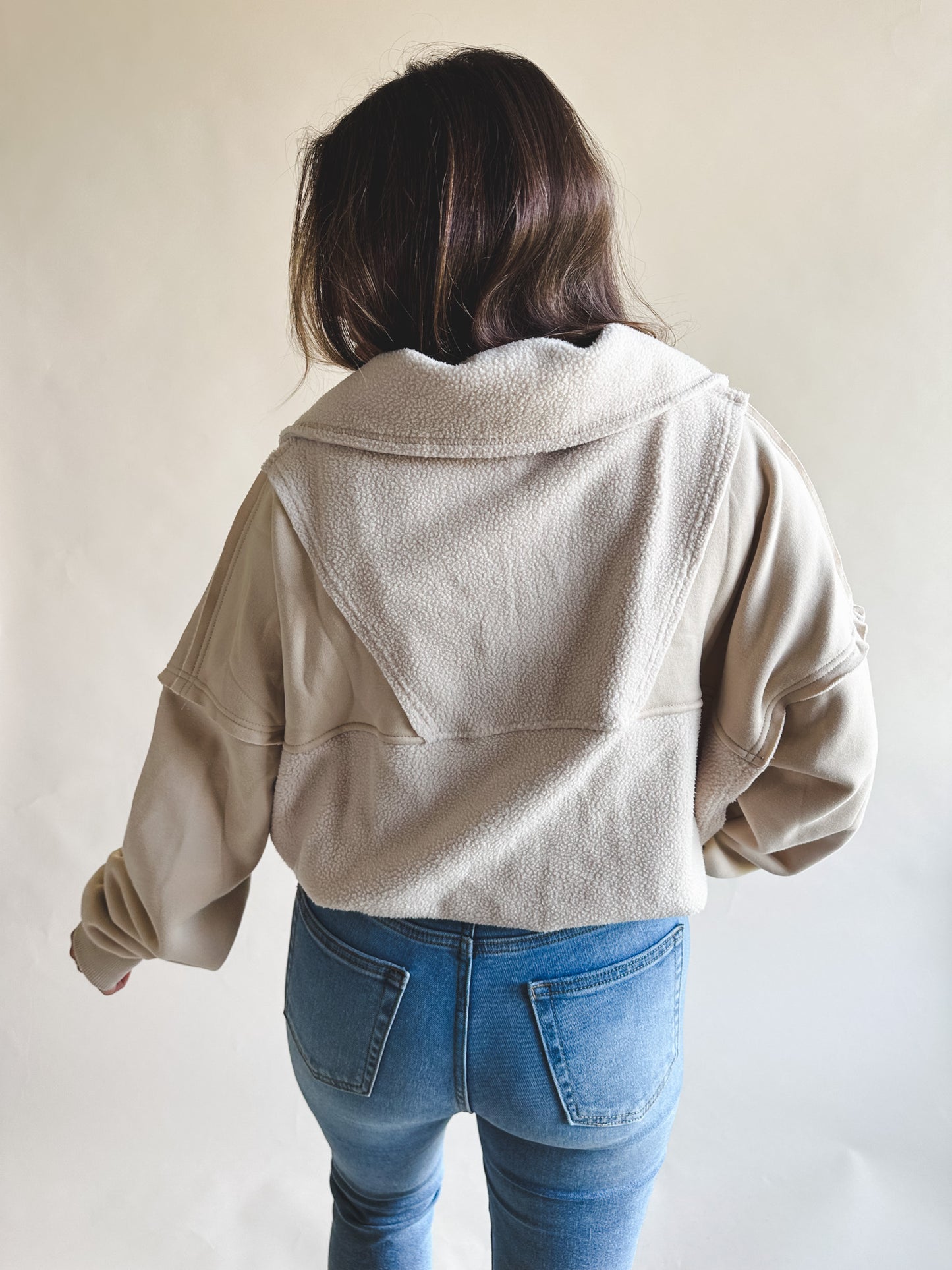 Cream Cropped Pullover