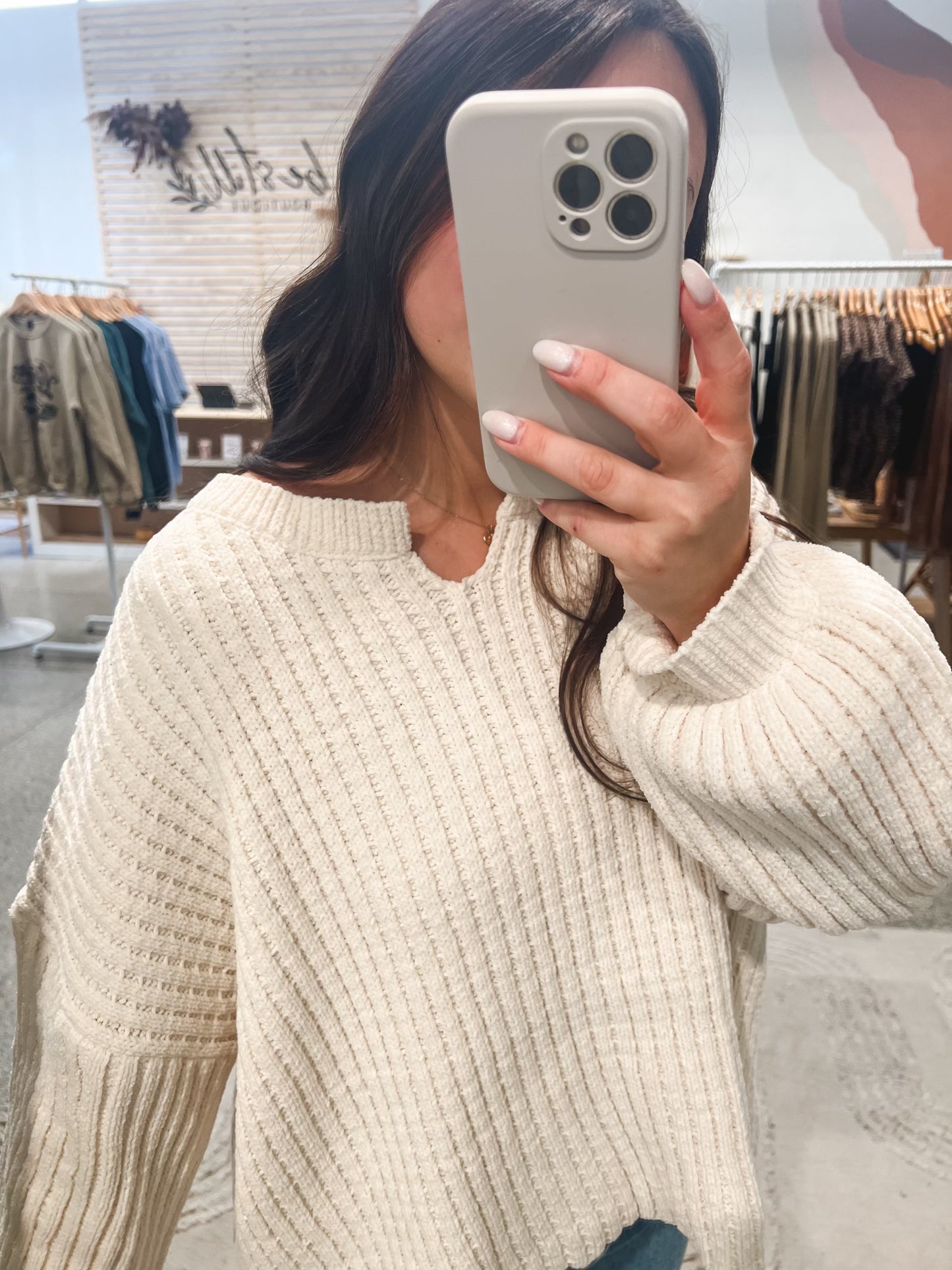 Ivory Chenille Sweater