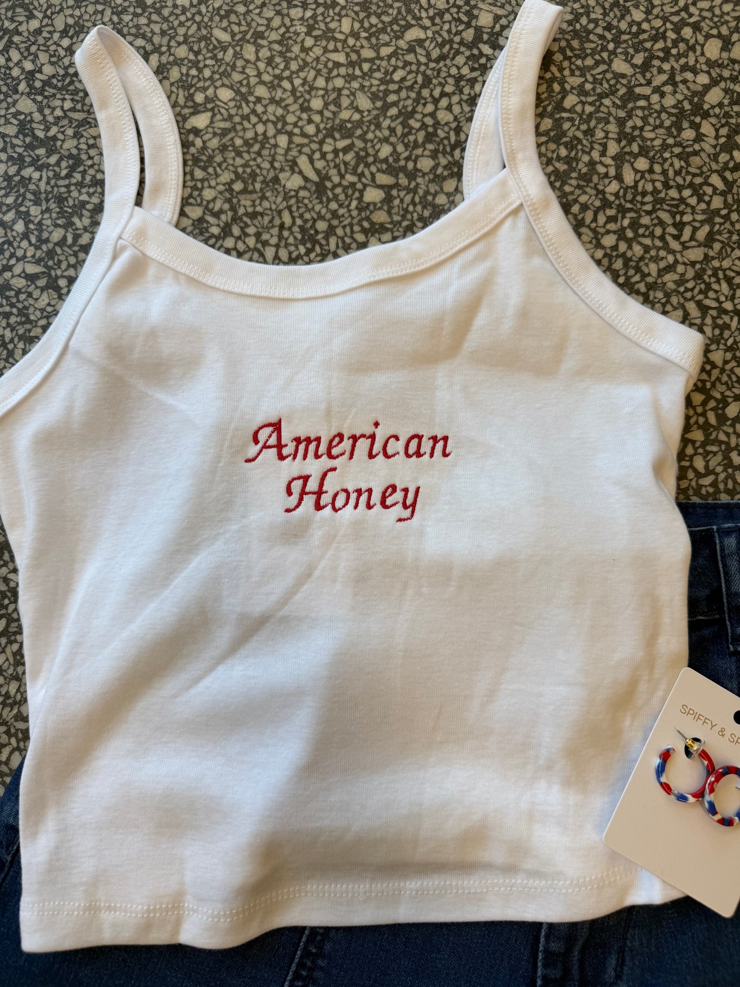 American Honey Embroidered Tank