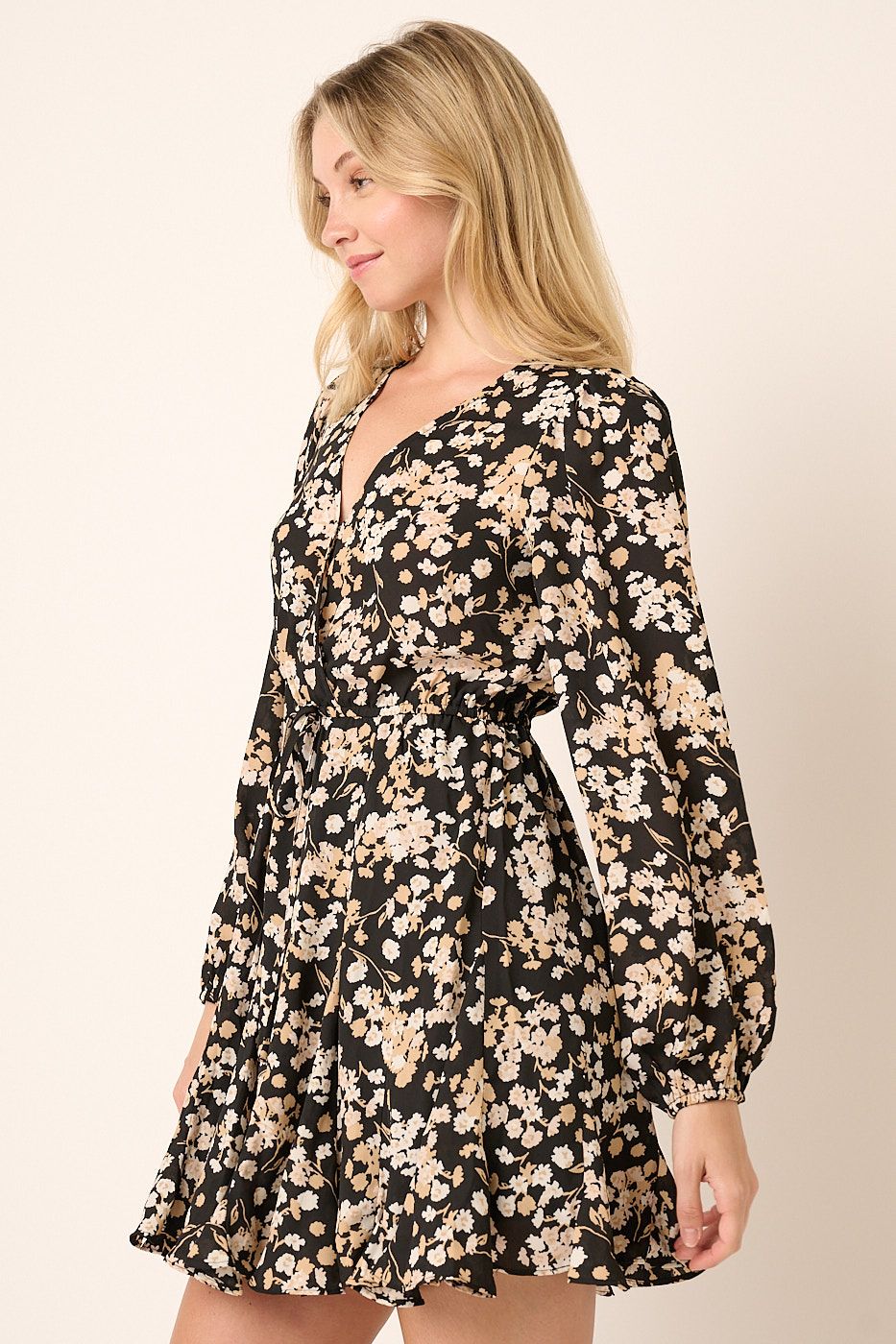Fall Floral Mini Dress