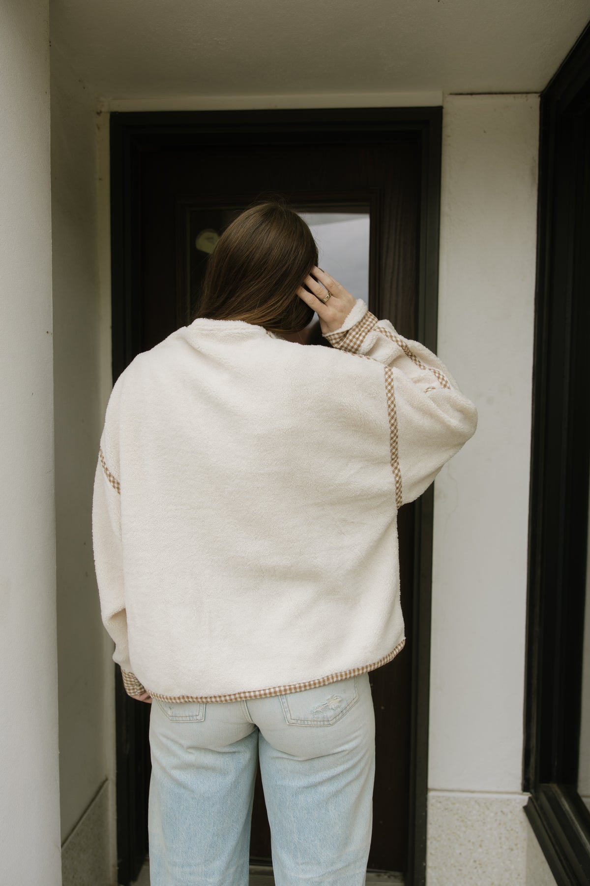 Cottage Plaid Sherpa Pullover