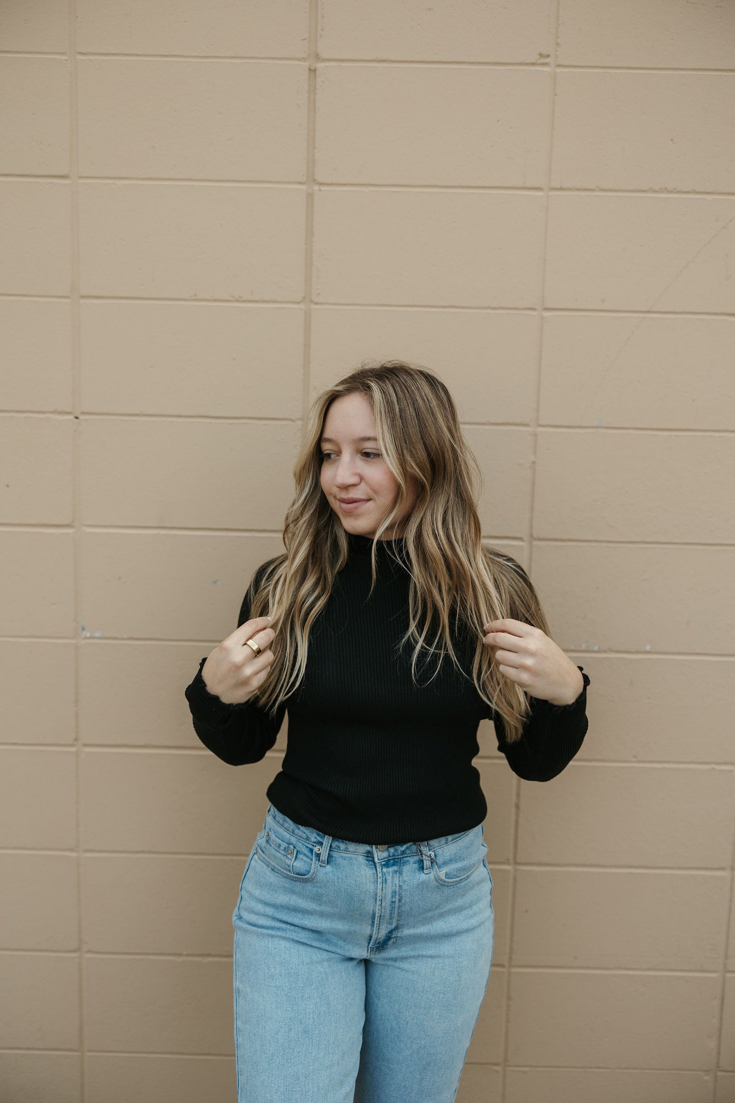 Long Sleeve Mock Neck Top