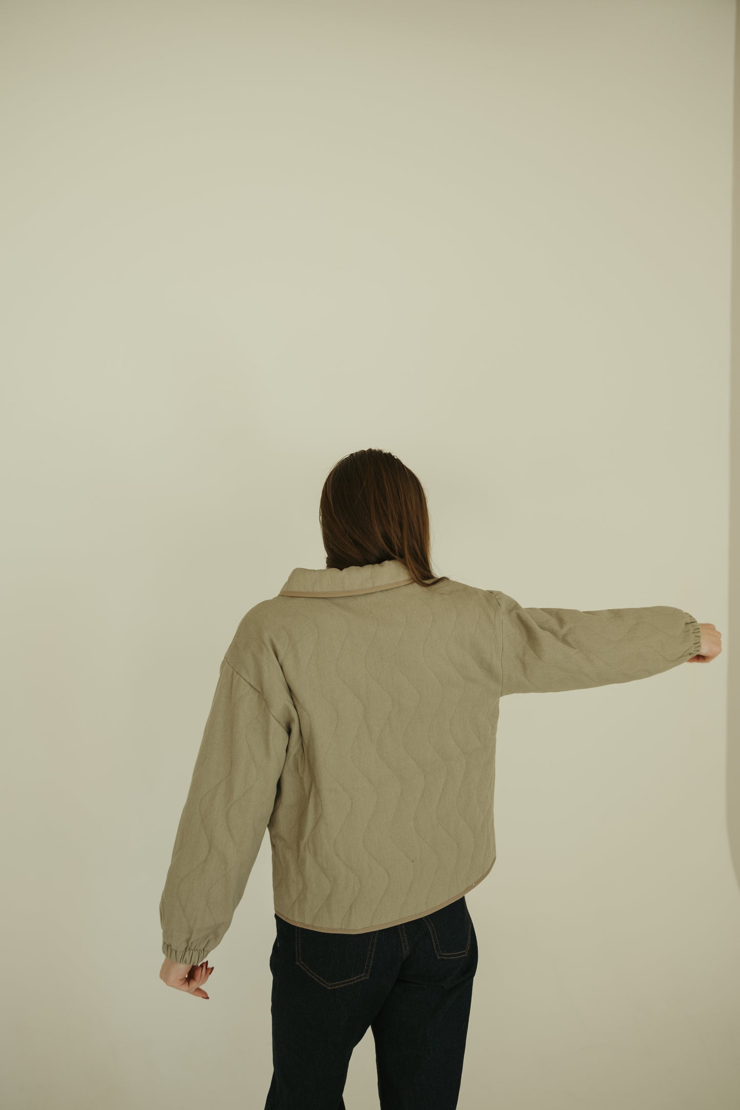 Light Olive Quilted Jacket