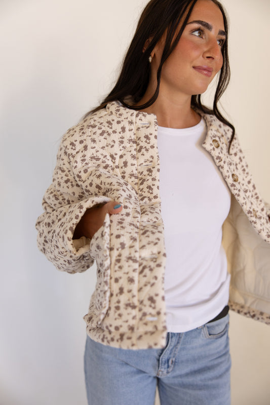 Flower Print Padded Jacket