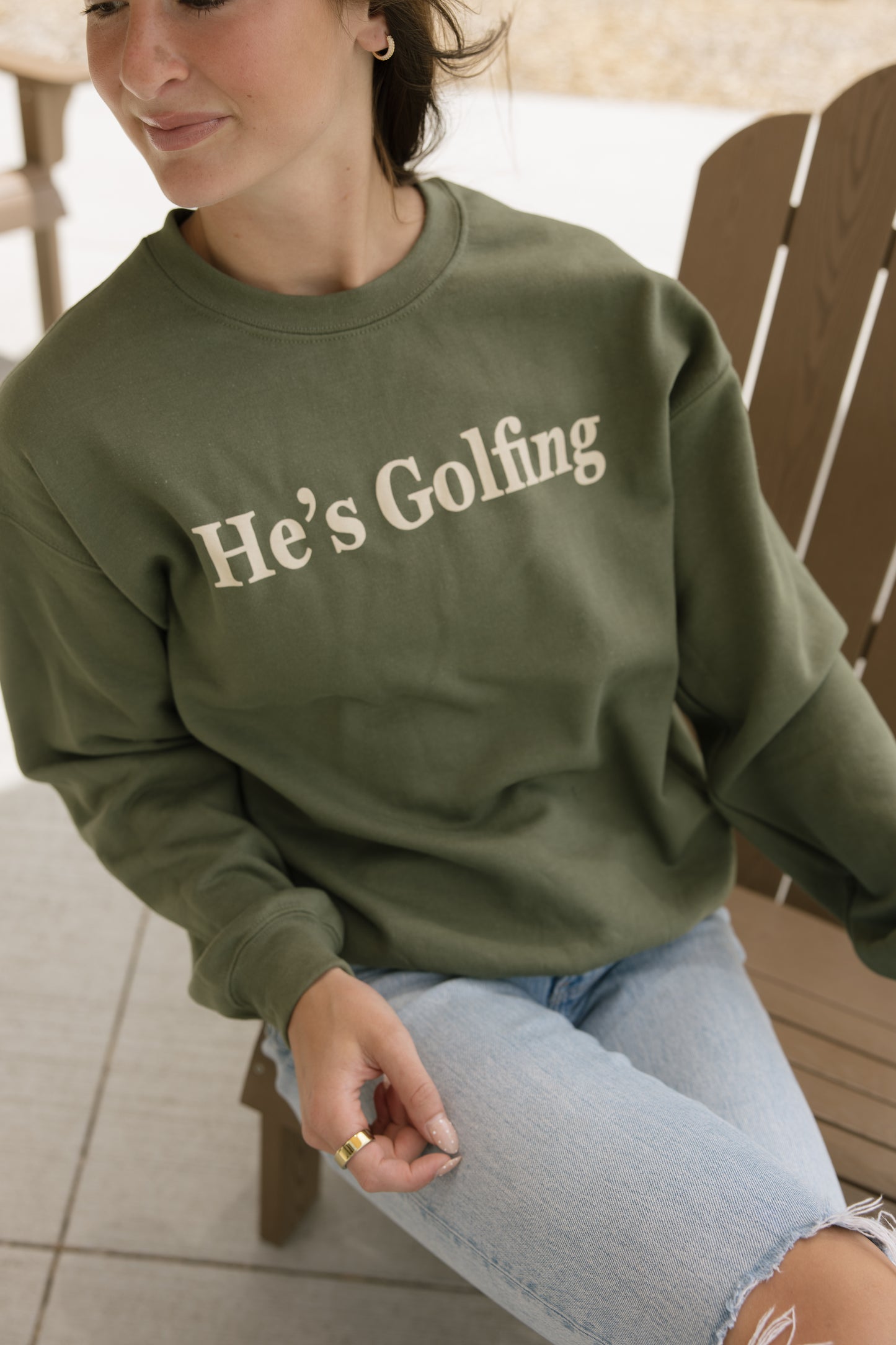 'He's Golfing' Crewneck