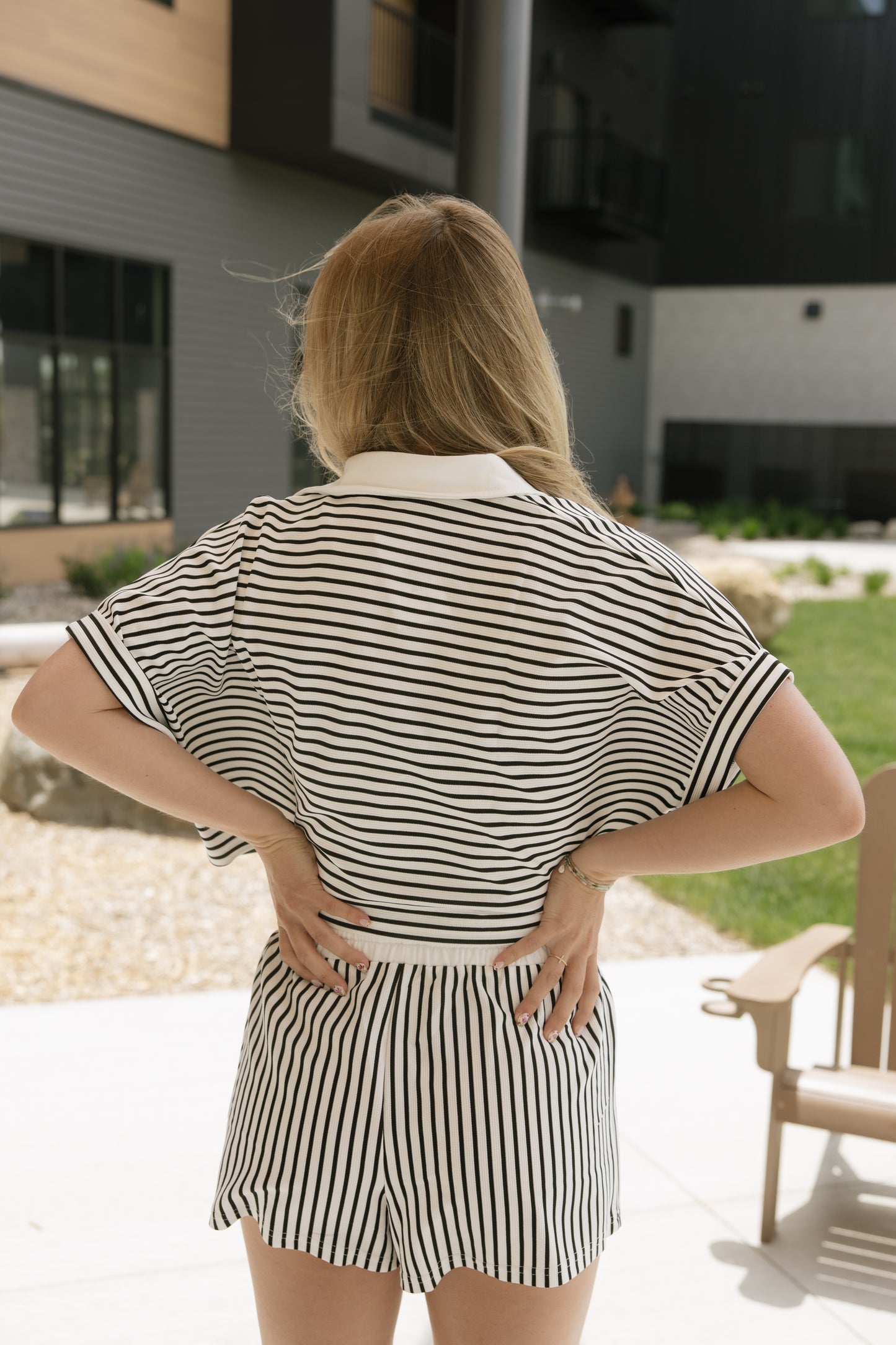 Knitted Stripe Shirt & Pant Set