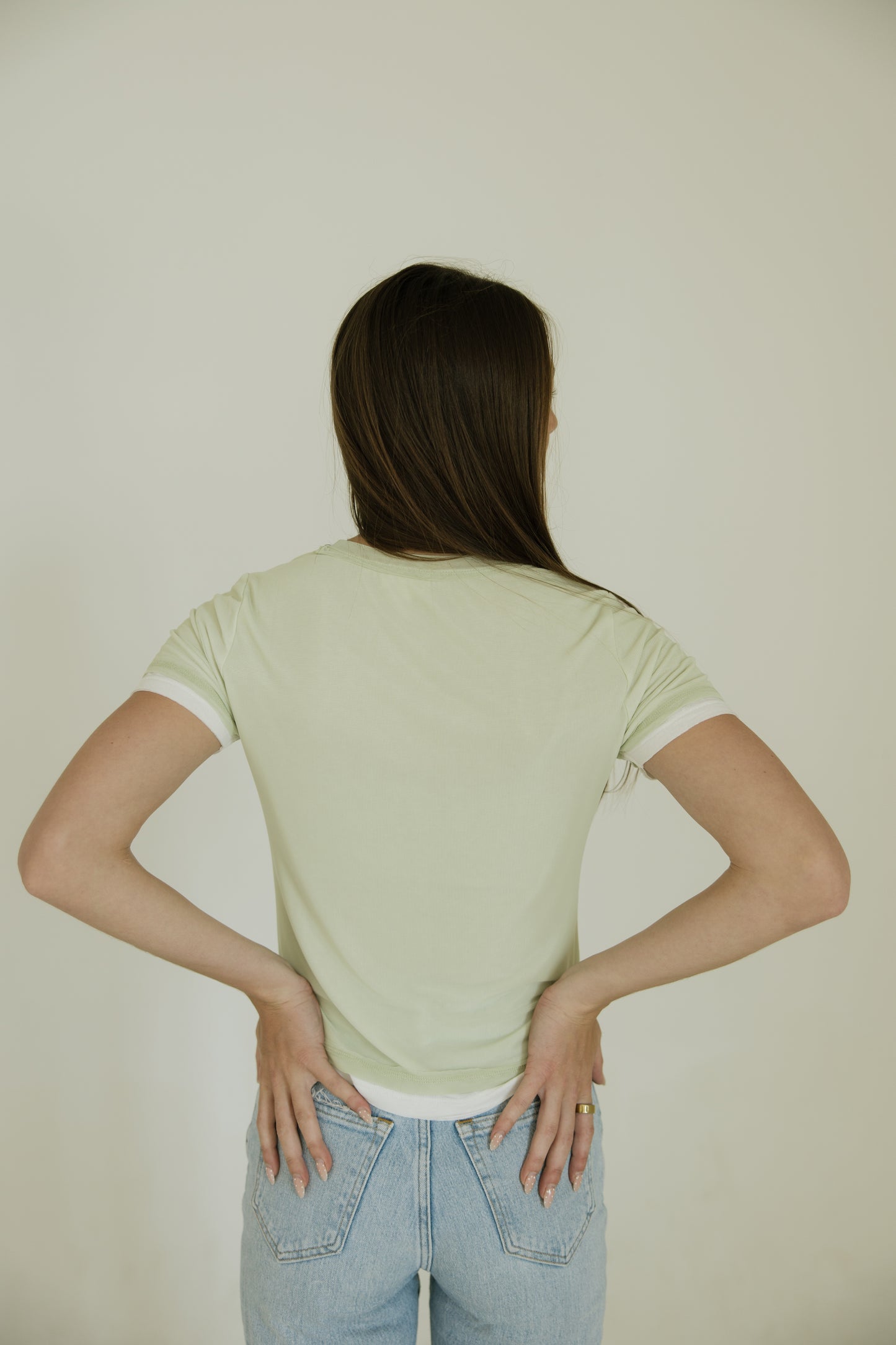 Green Jersey Combo Tee