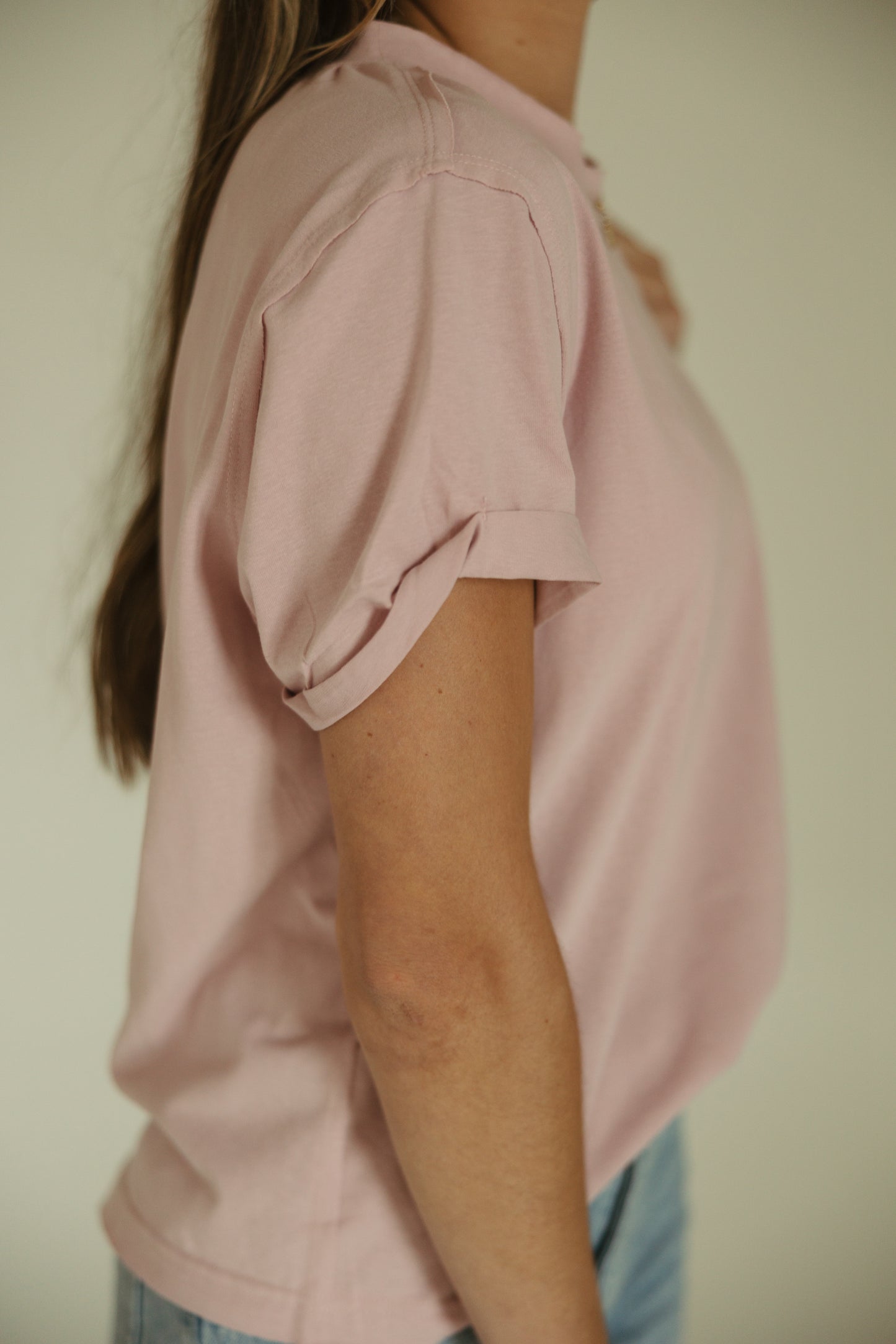 Pink Short Sleeve Basic Tee