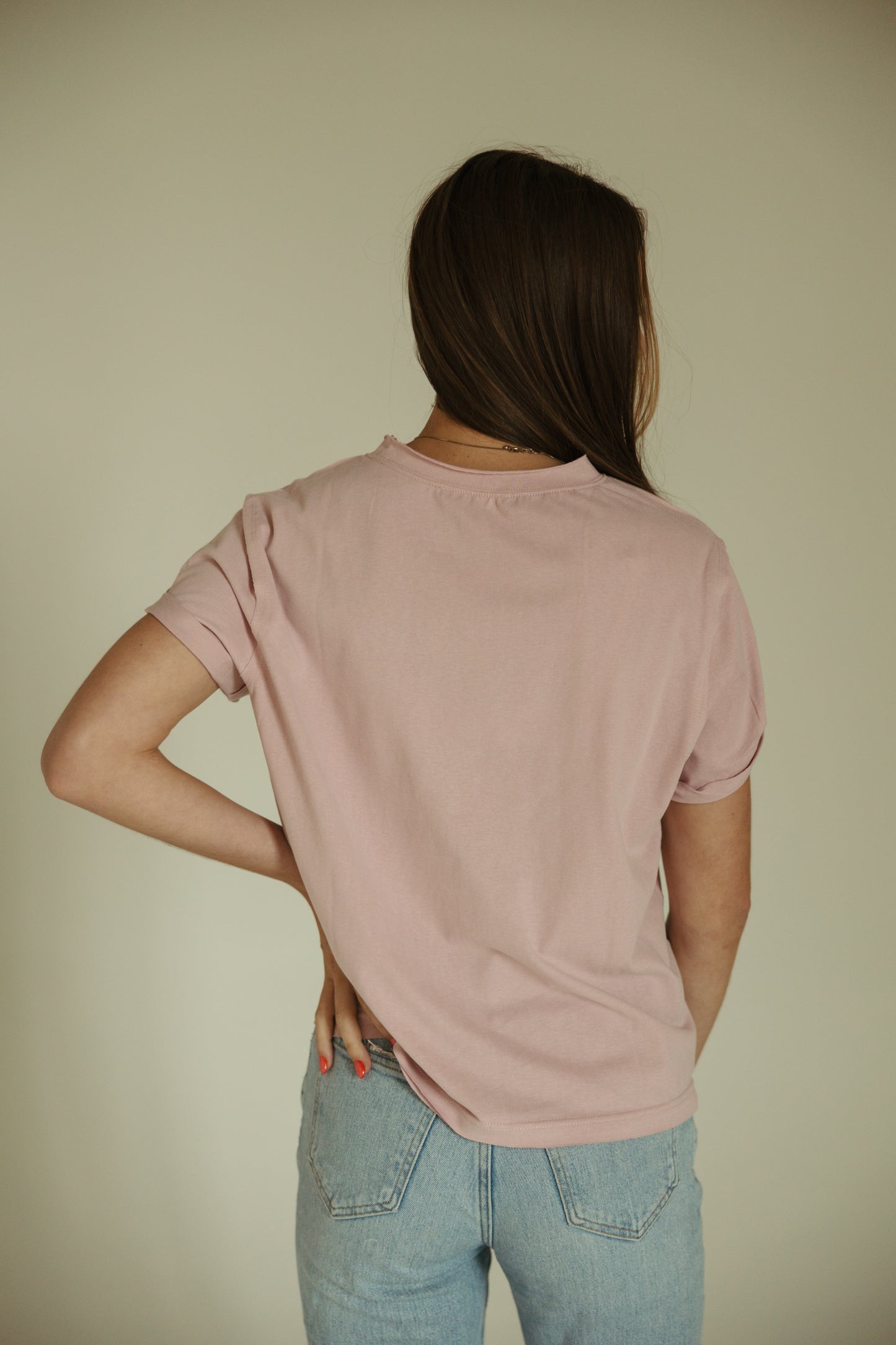Pink Short Sleeve Basic Tee