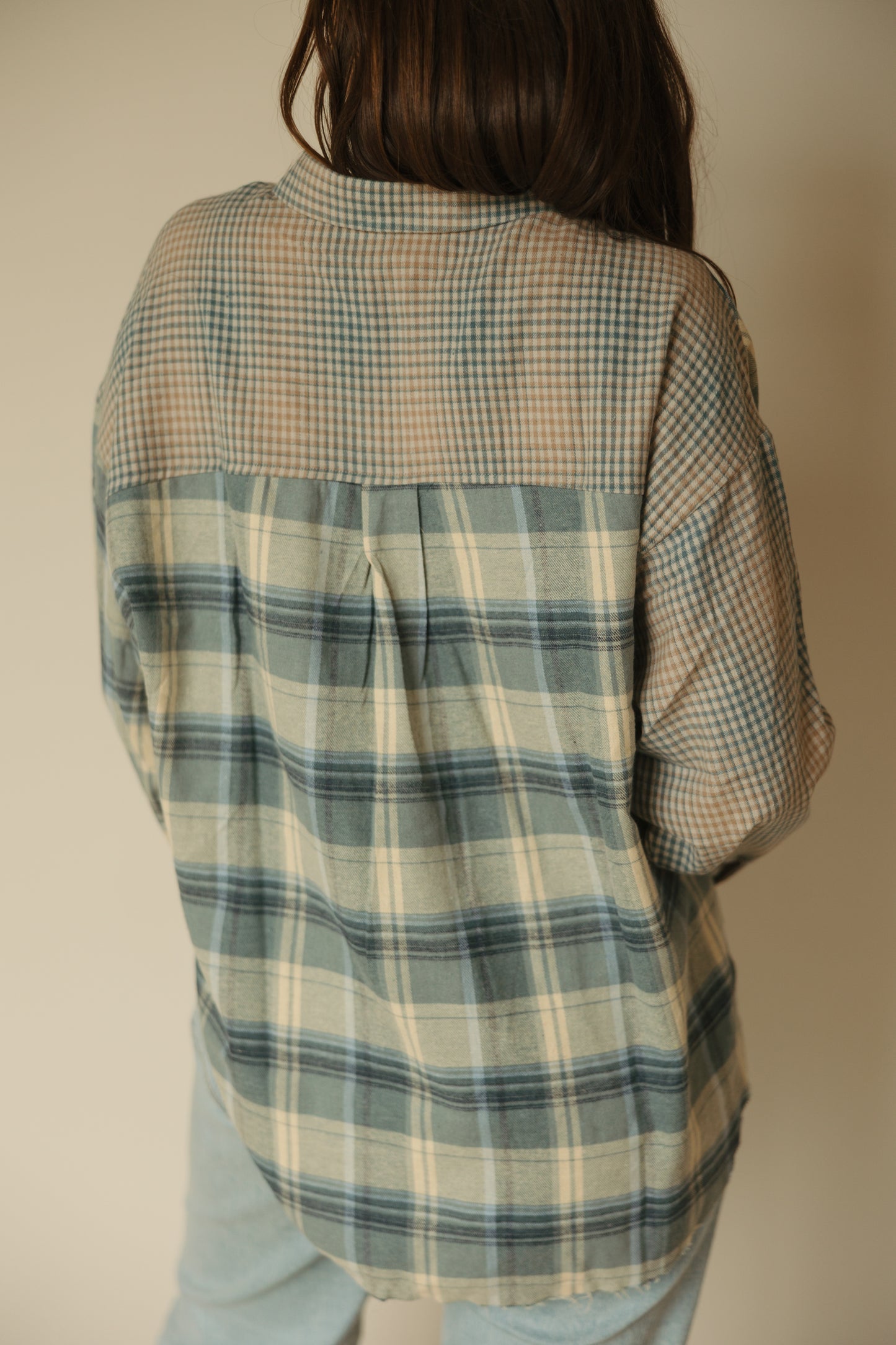 Blue Multiplaid Button Down