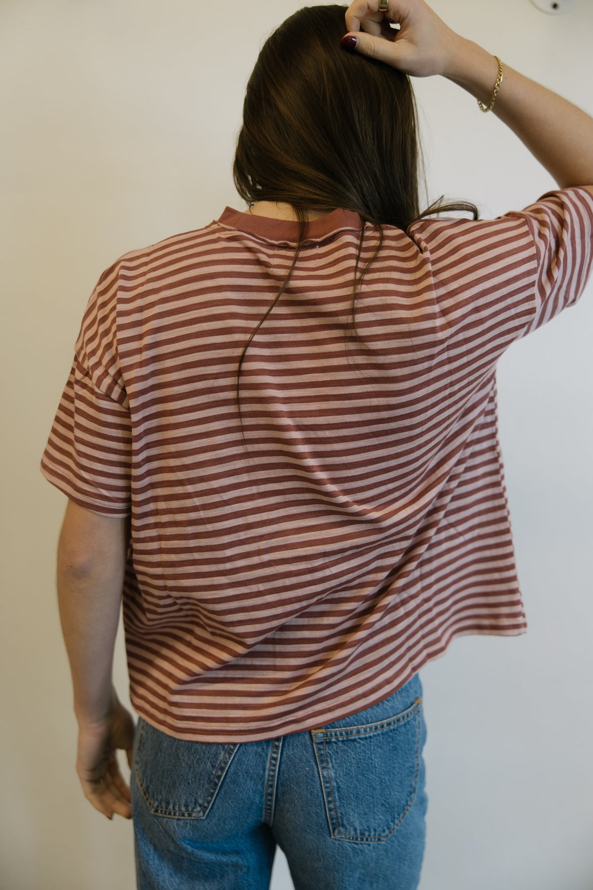 Relaxed Stripe Short Sleeve Tee
