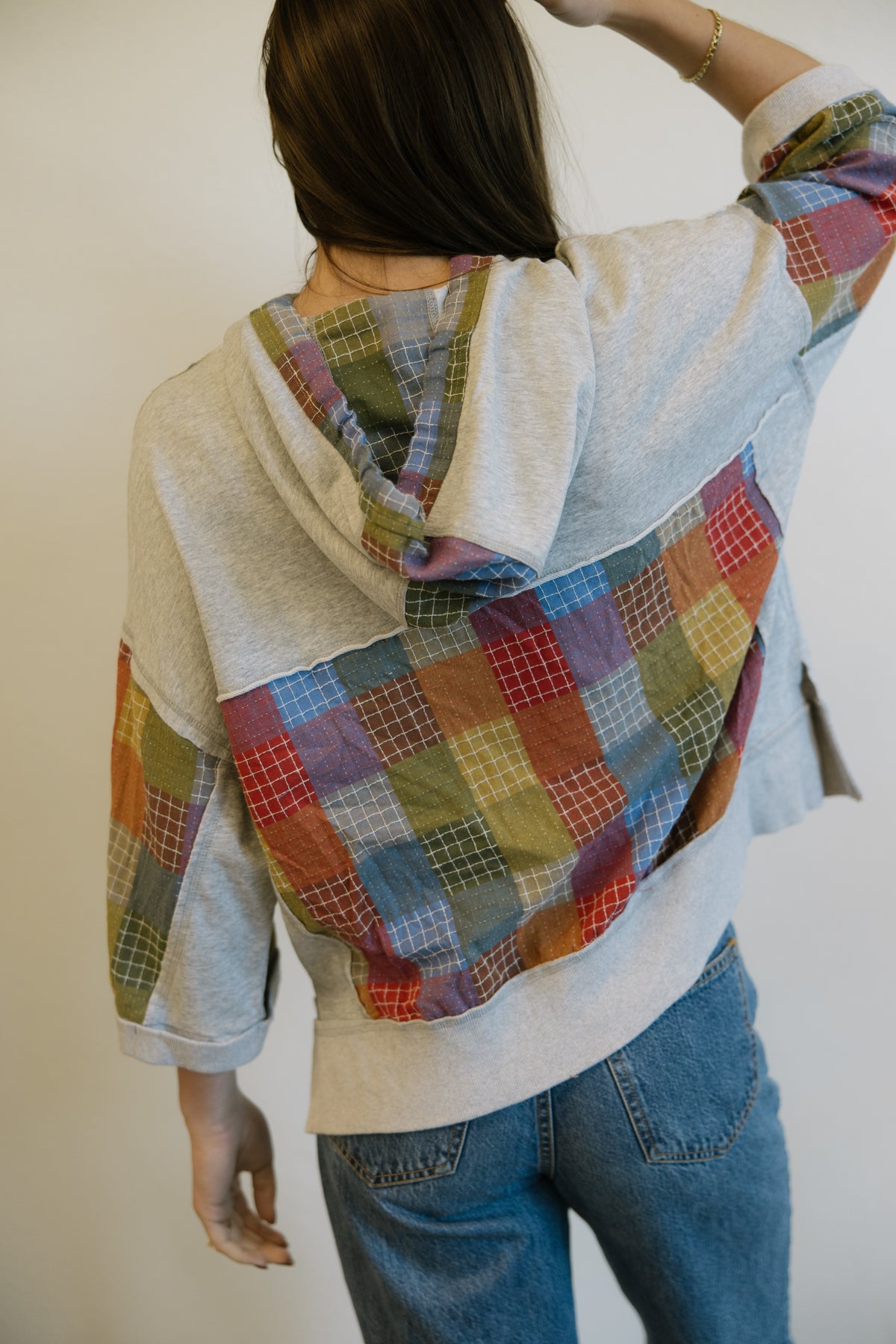 Multi Color Hoodie Cardigan