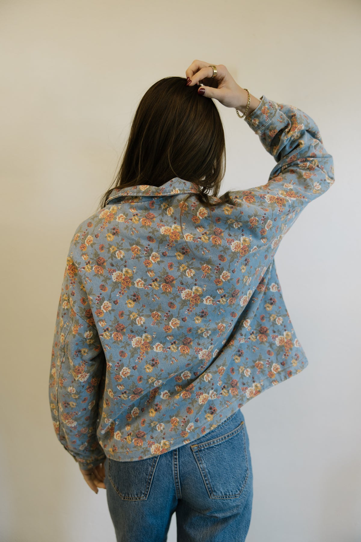 Marigold Floral Denim Jacket