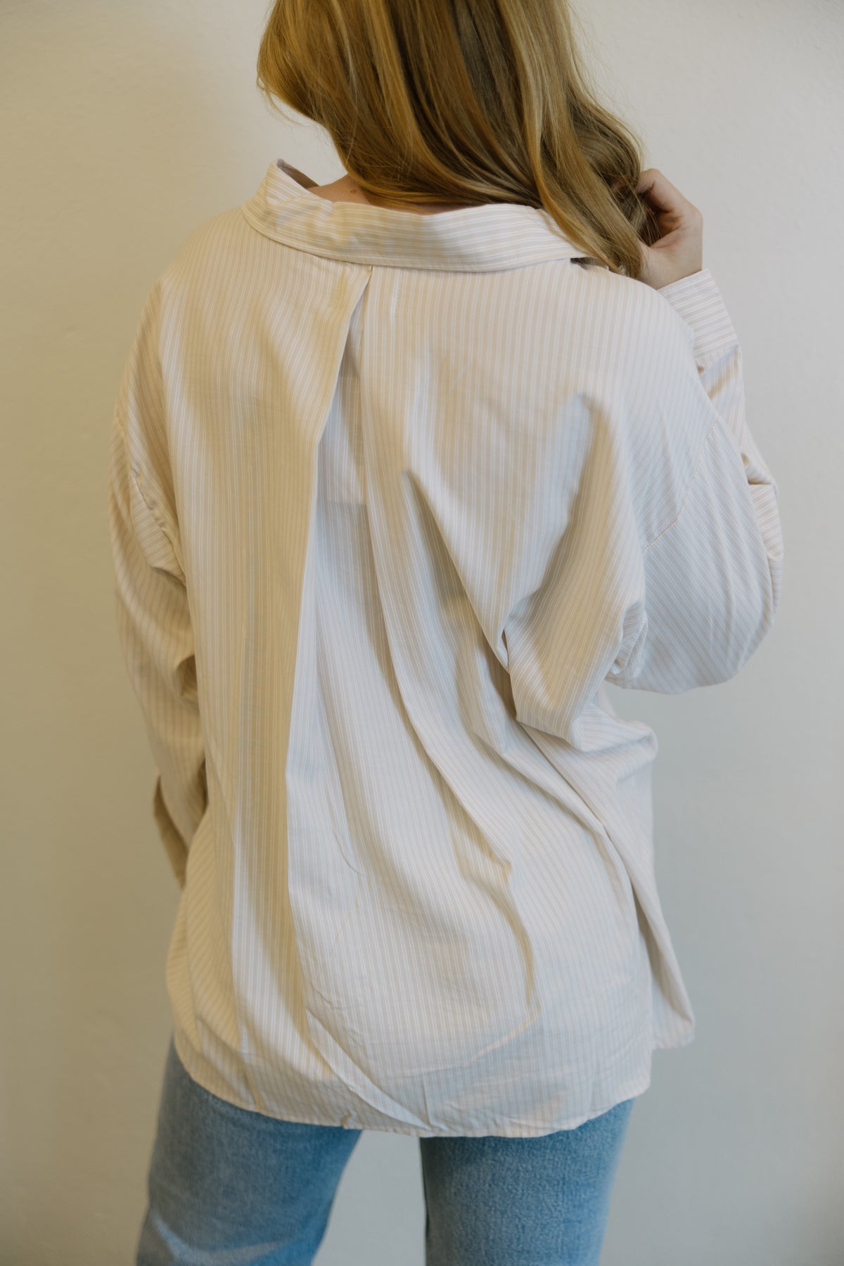 Beige Collared Button Down