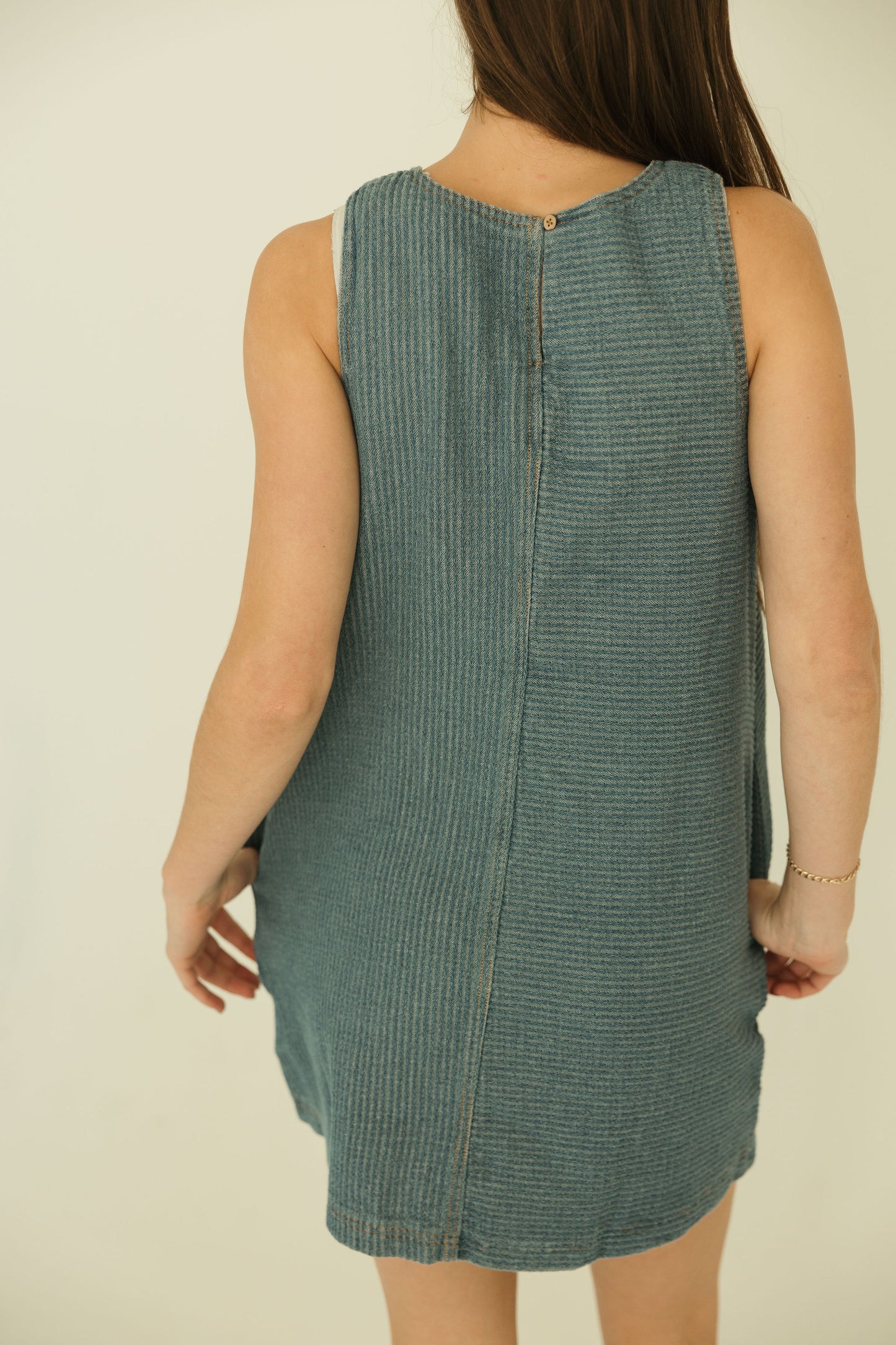 Stripe Denim Mini Dress