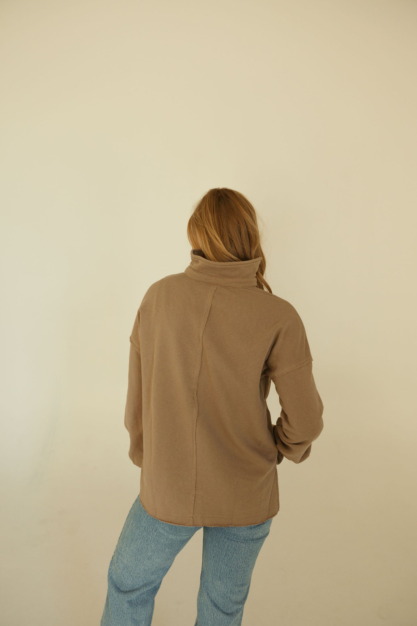 French Terry Collared Pullover