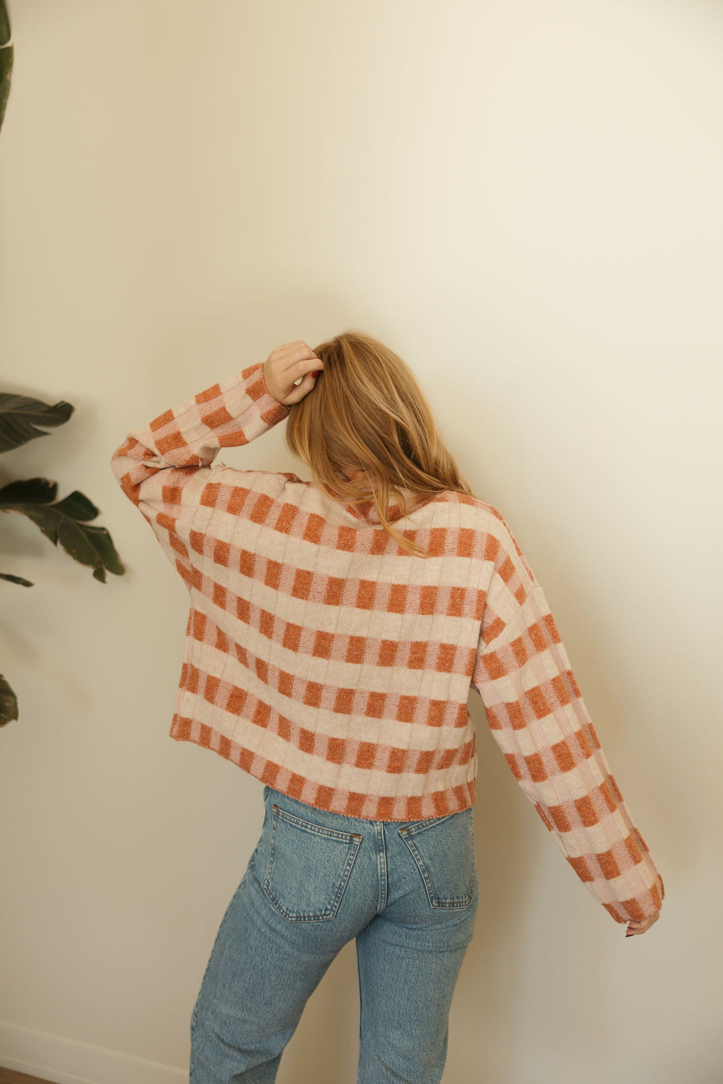 Rust Multicolor Turtleneck