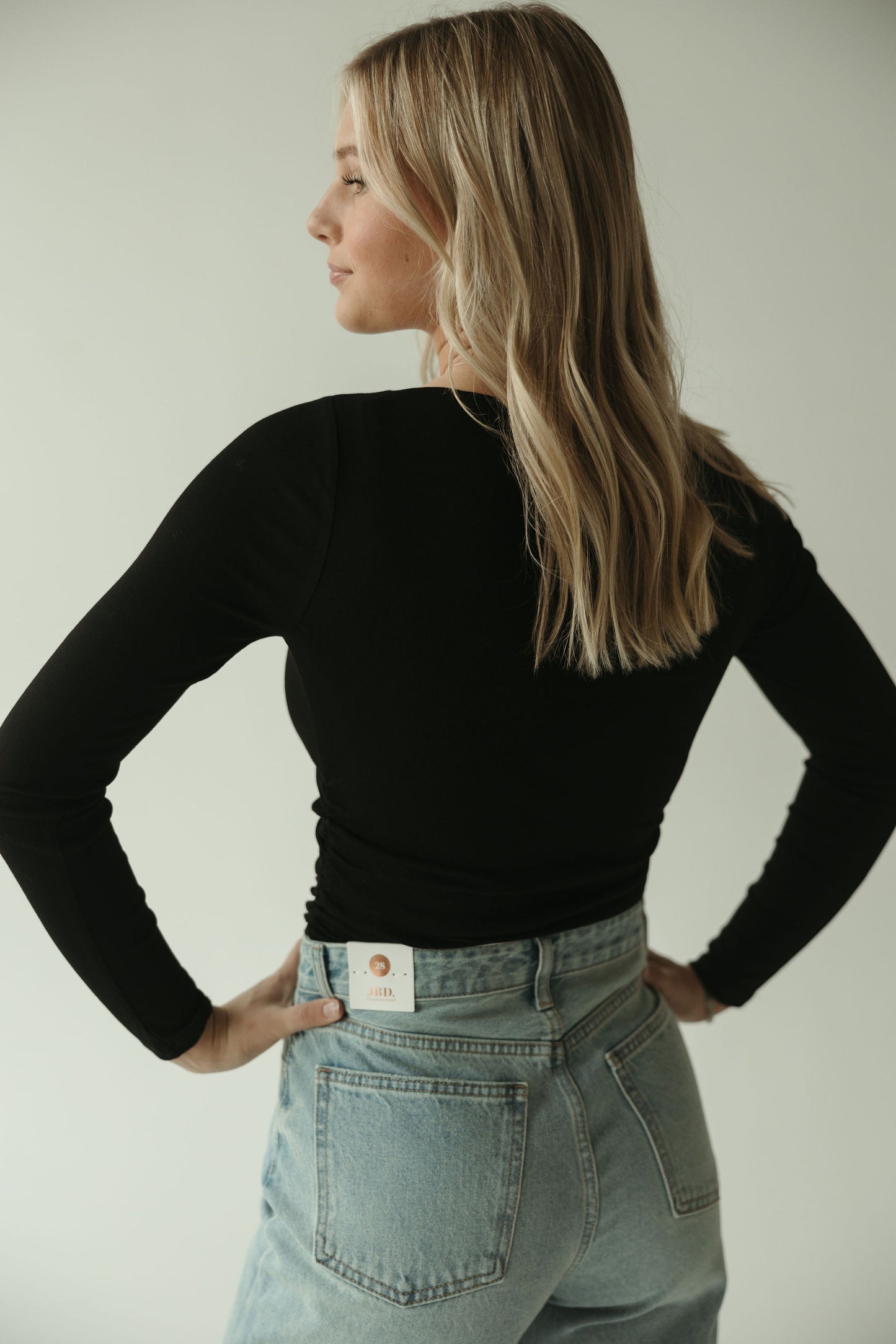 Boat Neck Ruched Bodysuit