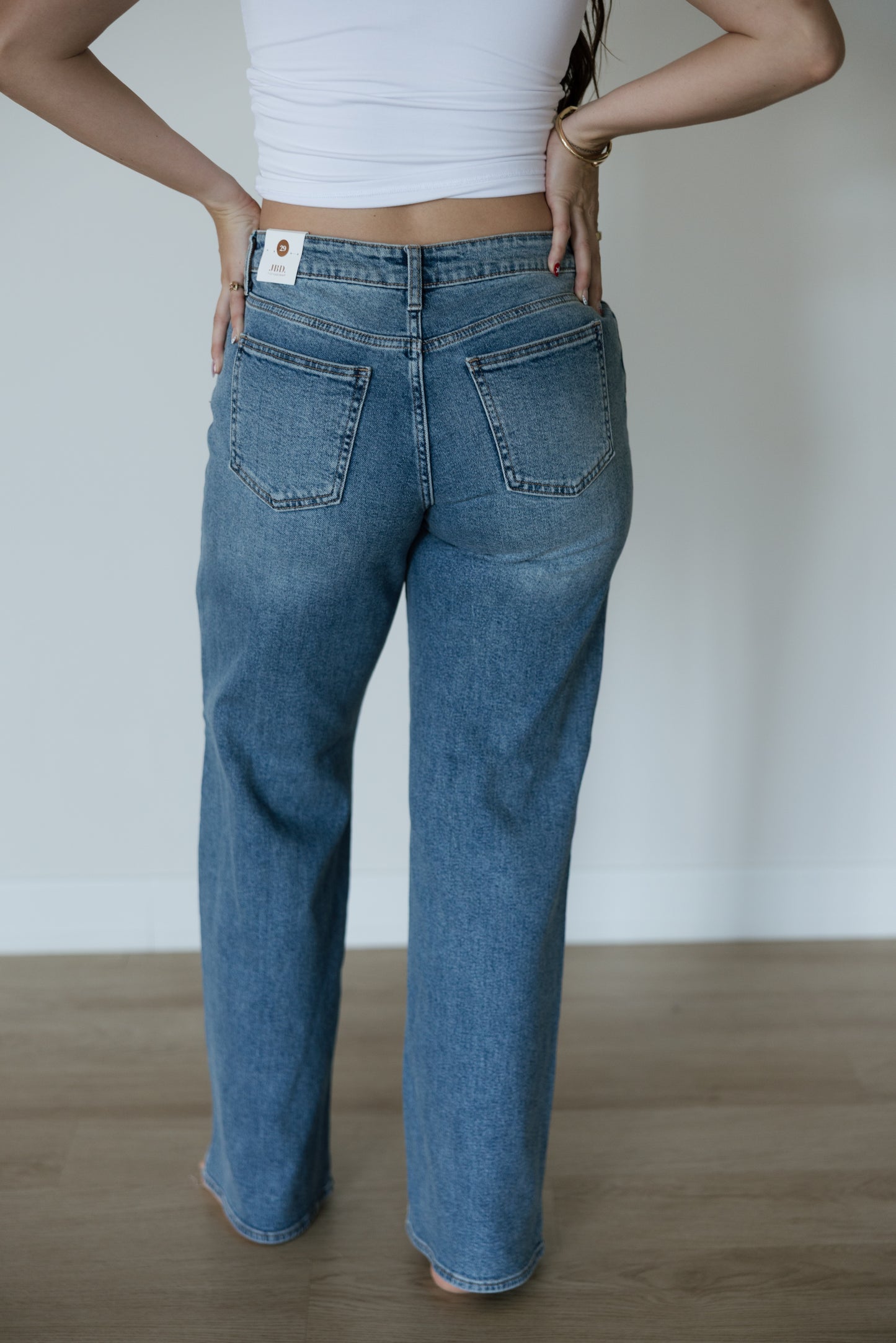 Dark Wash Straight Leg Jeans