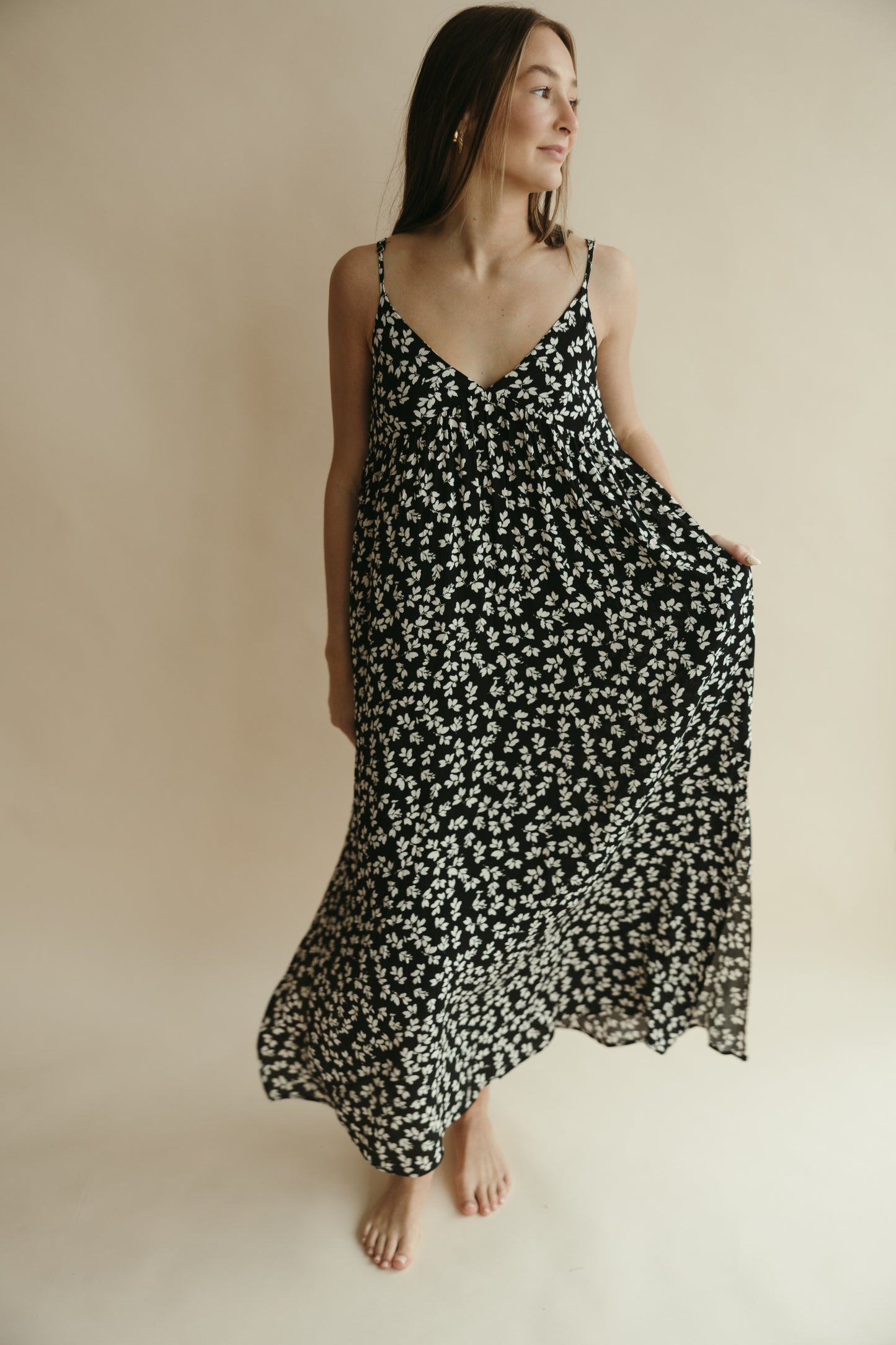 Black Floral Maxi Dress