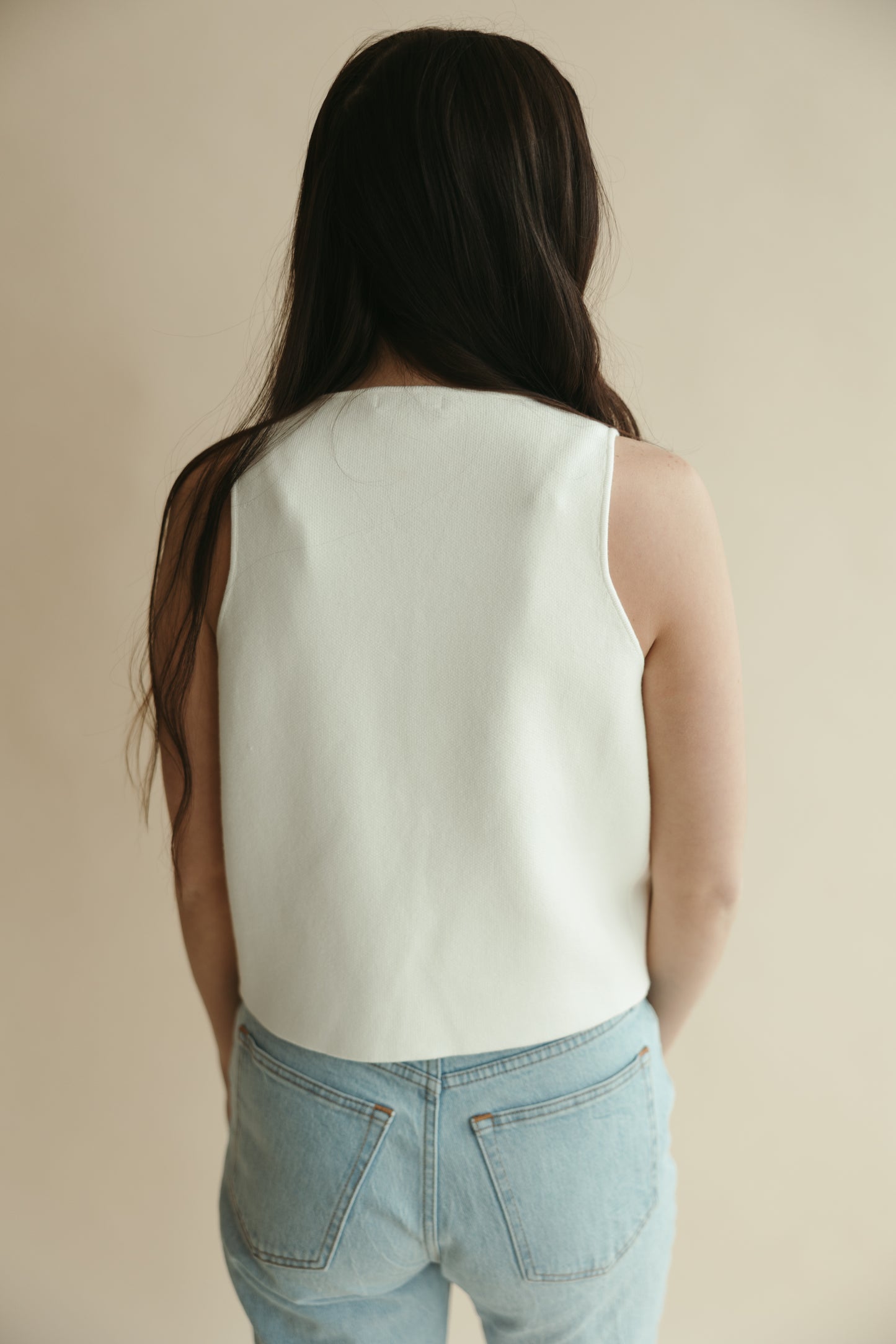 Metal Button Knit Vest