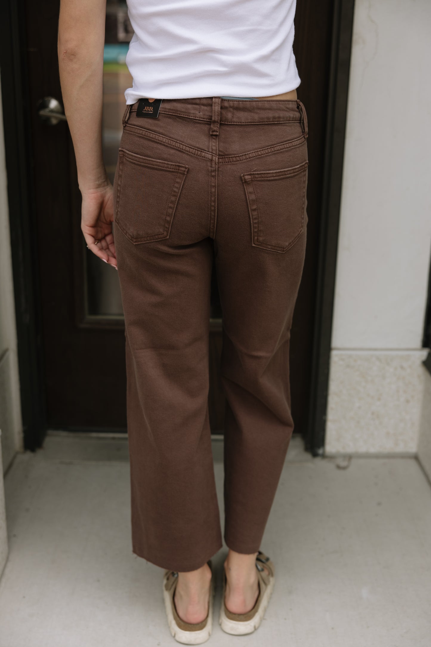 Espresso Slim Wide Leg Jeans