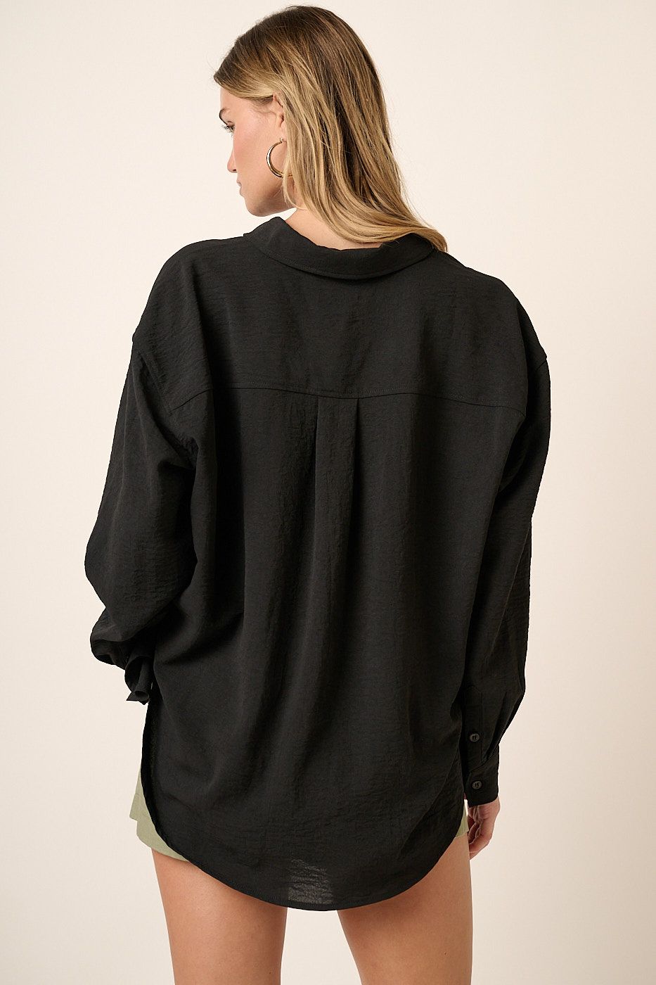 Plus Free Flow Button Down Top