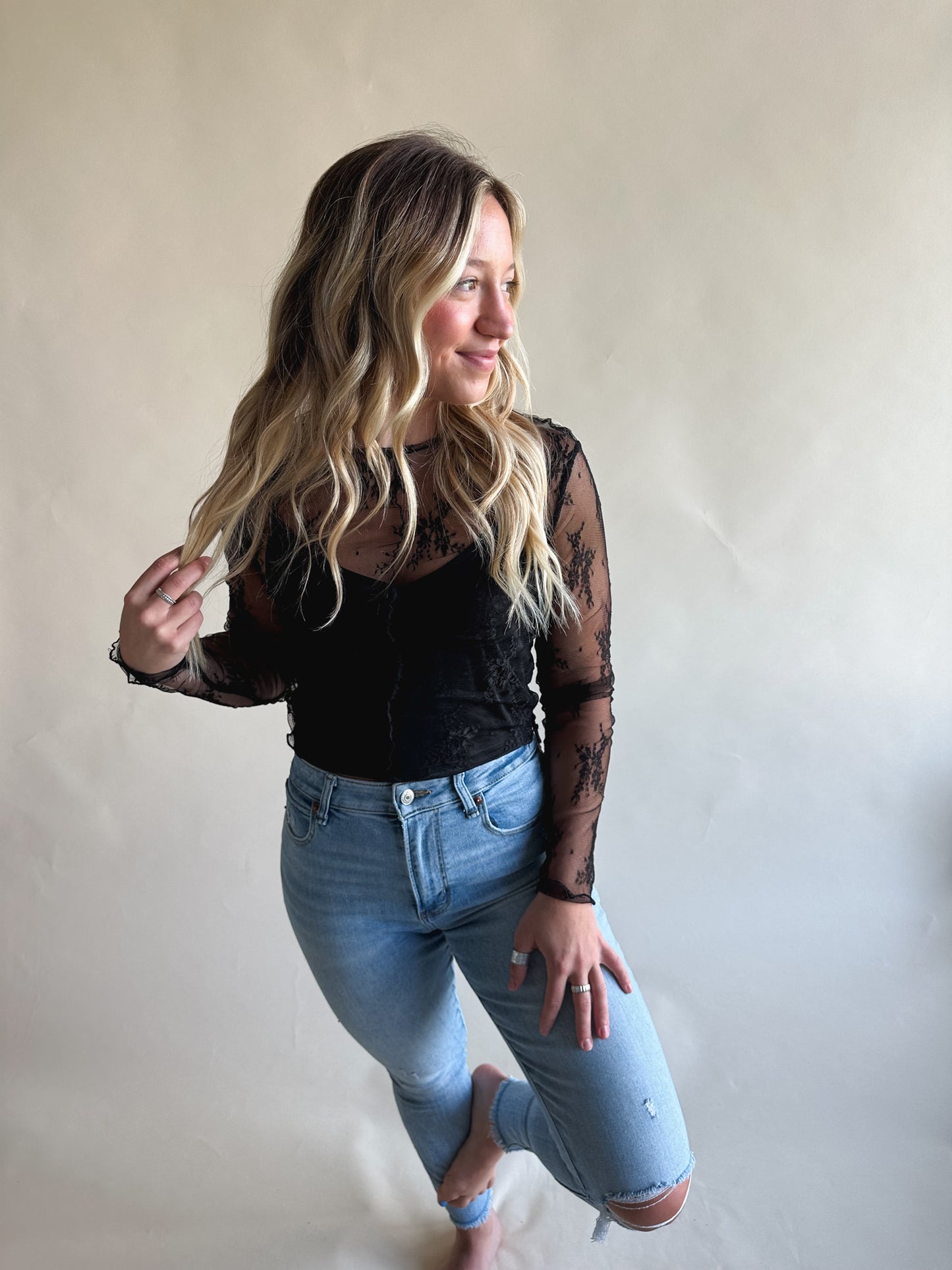 Longsleeve Nightlight Lace Top