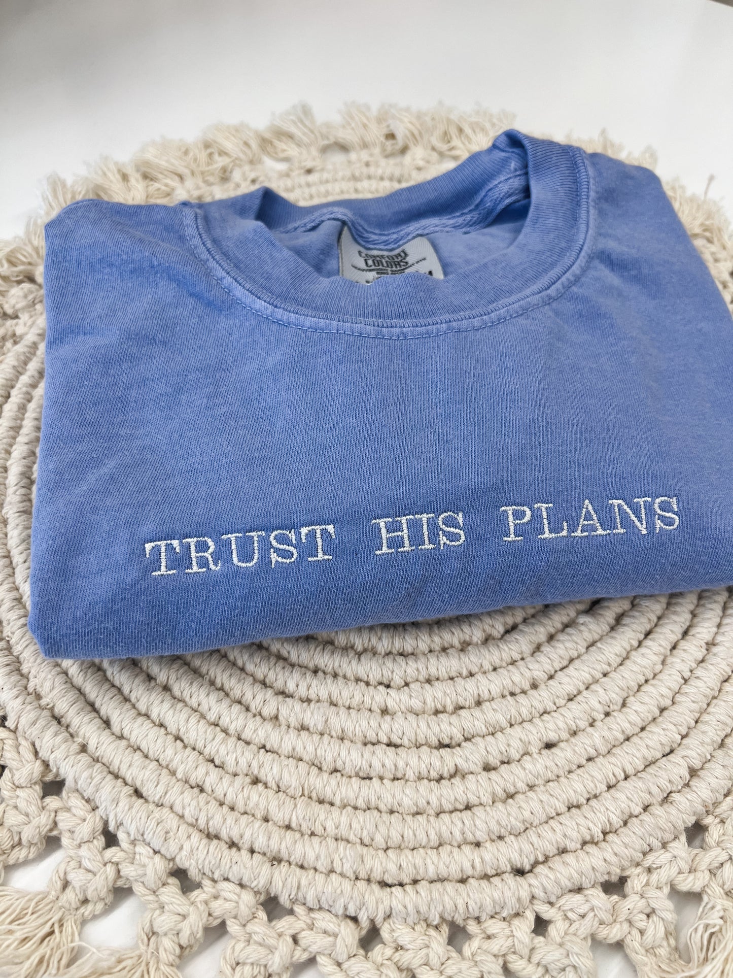 Trust His Plans Embroidered Tee