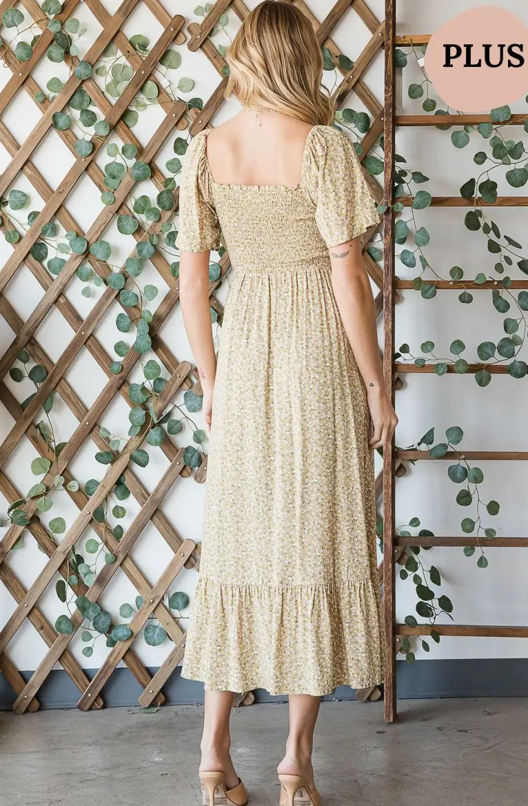 Dandelion Smocked Midi Dress