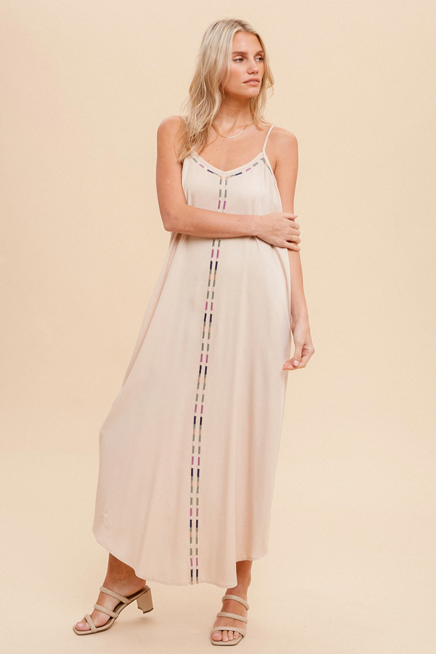 Embroidered Cami Dress
