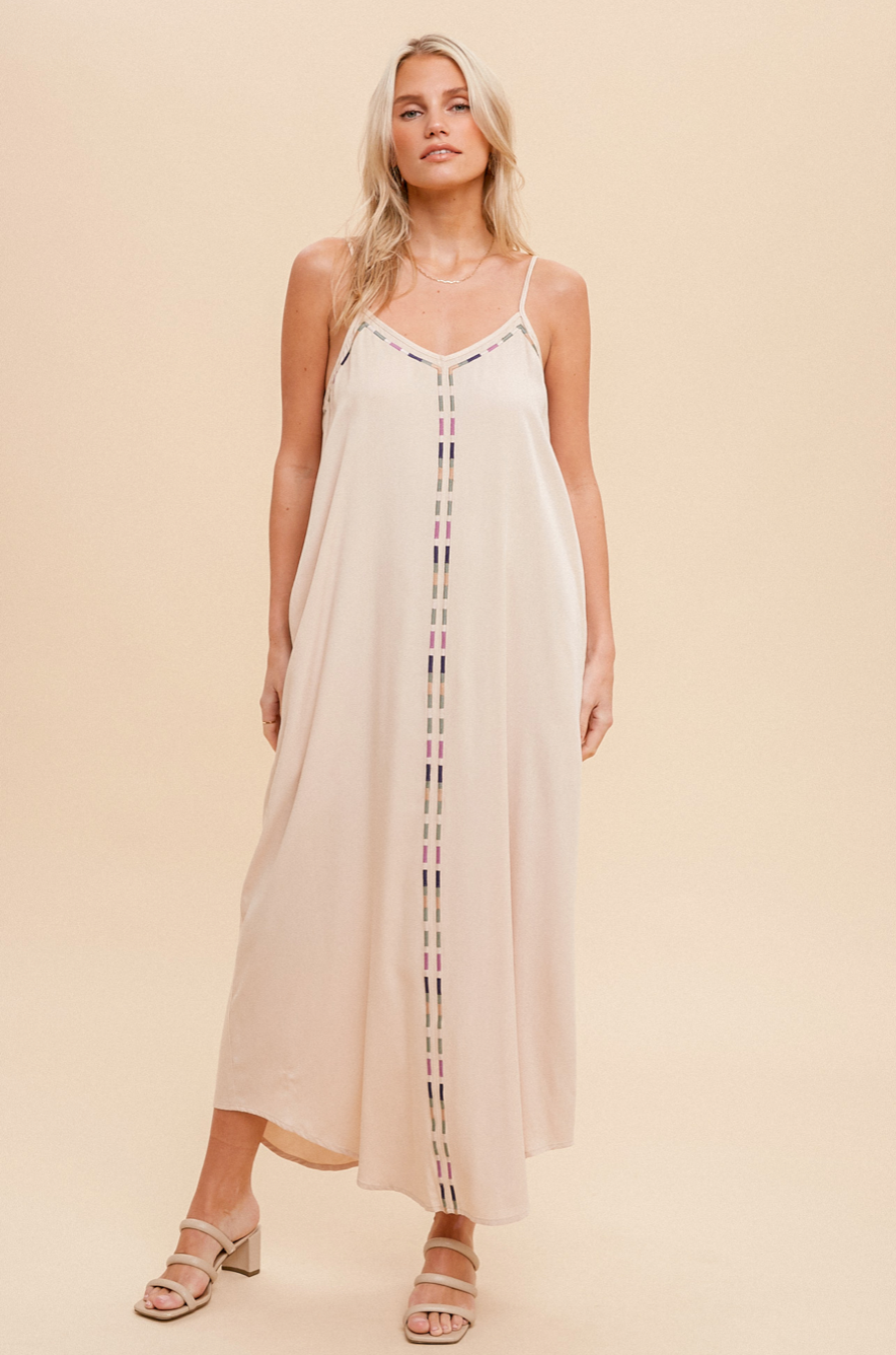 Embroidered Cami Dress
