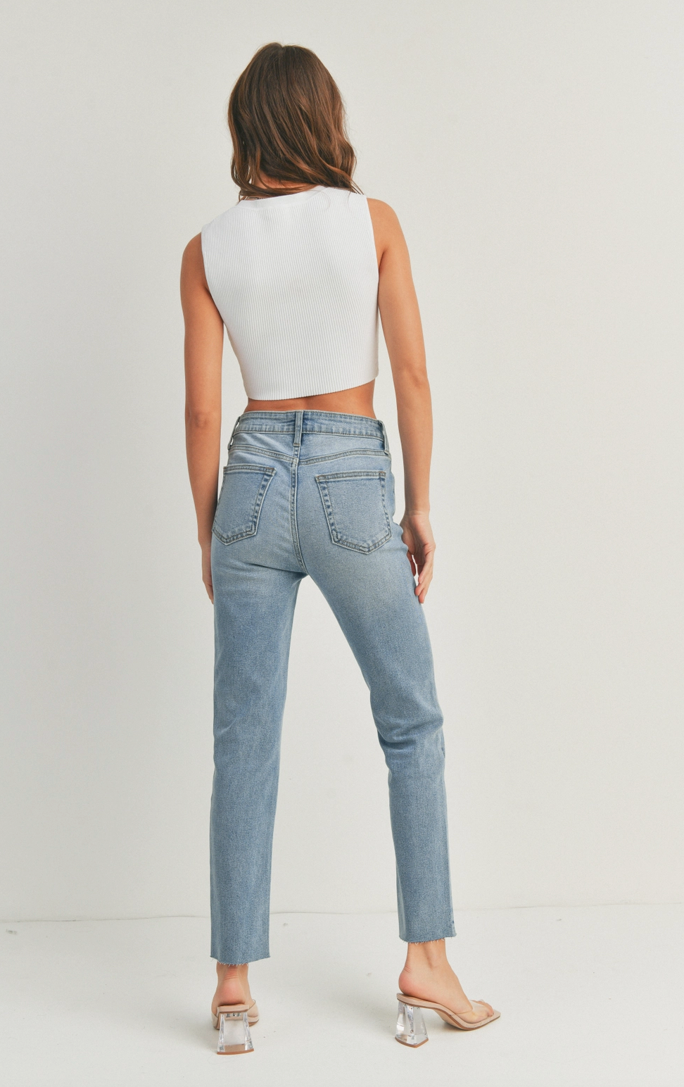 Slim Straight Frayed Jean