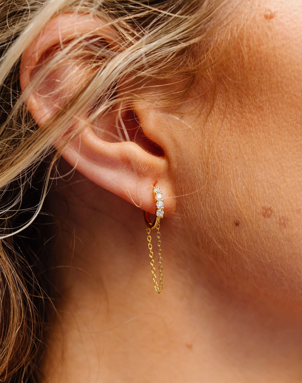 Dainty Chain Hoops