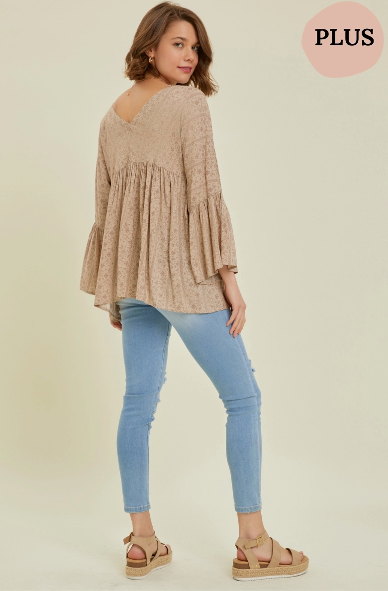 Bell Sleeve Flare Blouse