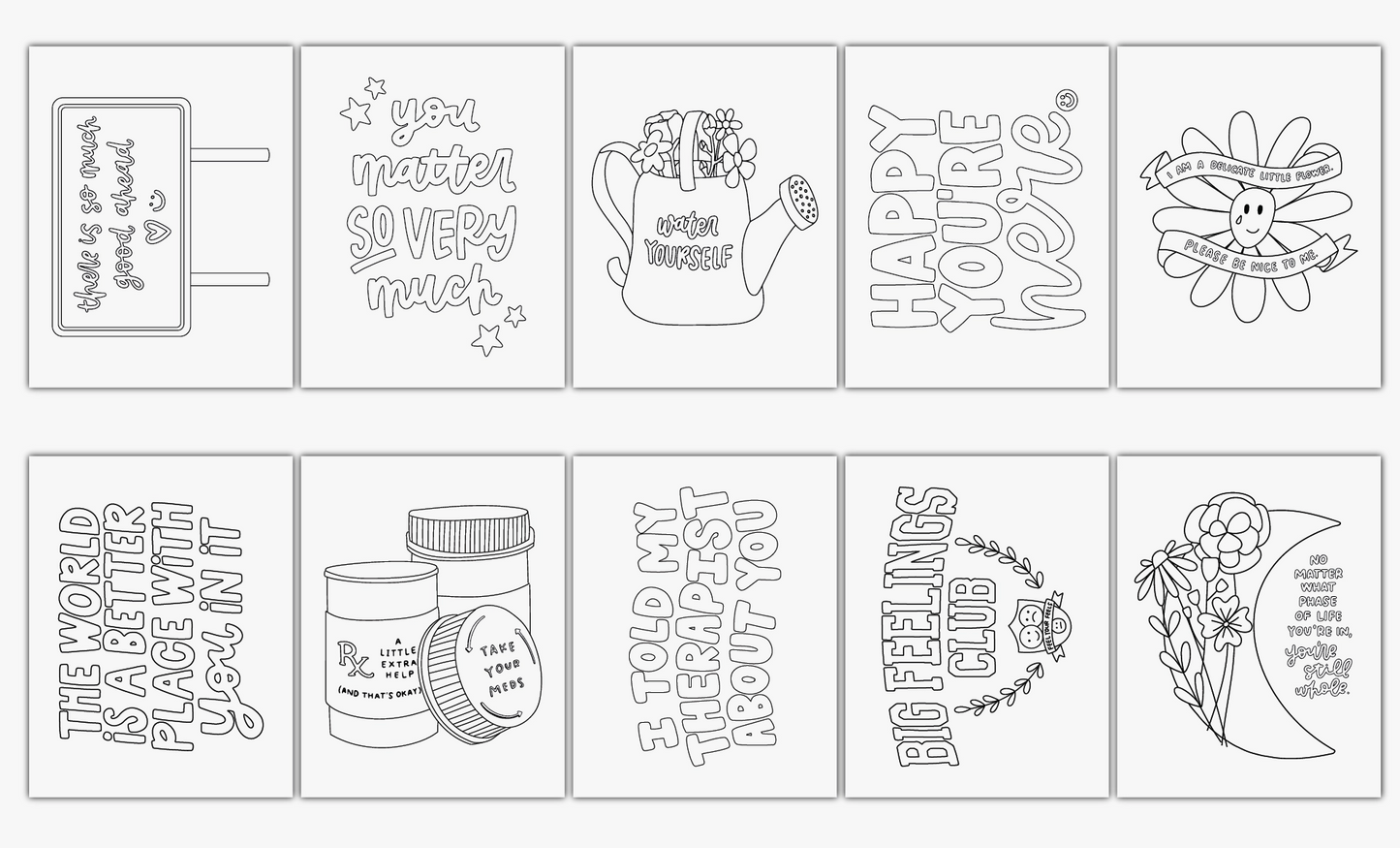 Mental Health Coloring Book