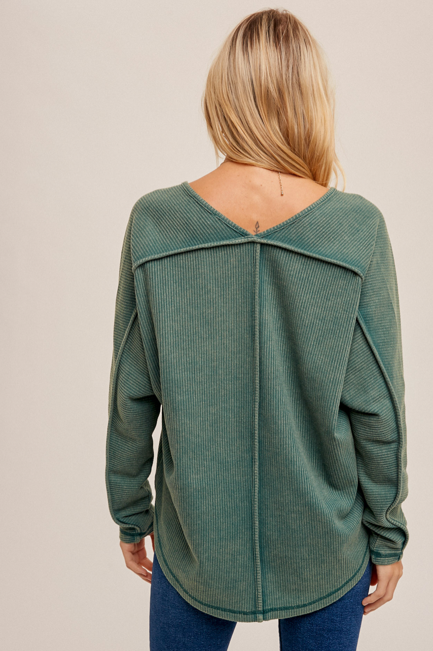 Washed Green Sweater
