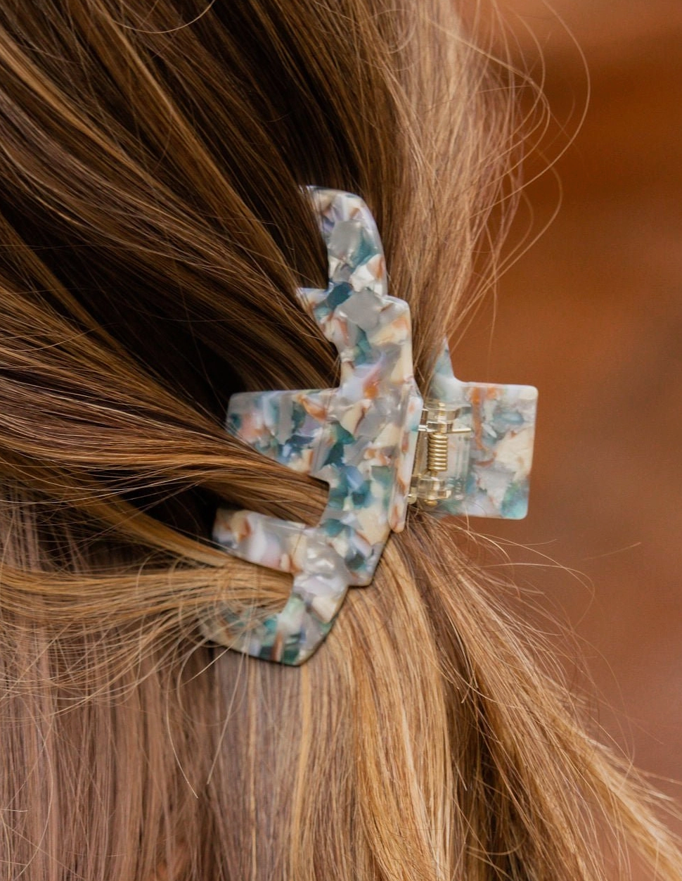 Boho Blue Claw Clip