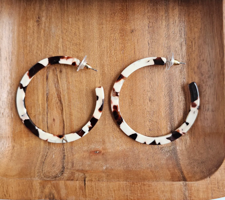 Cowhide Hoops