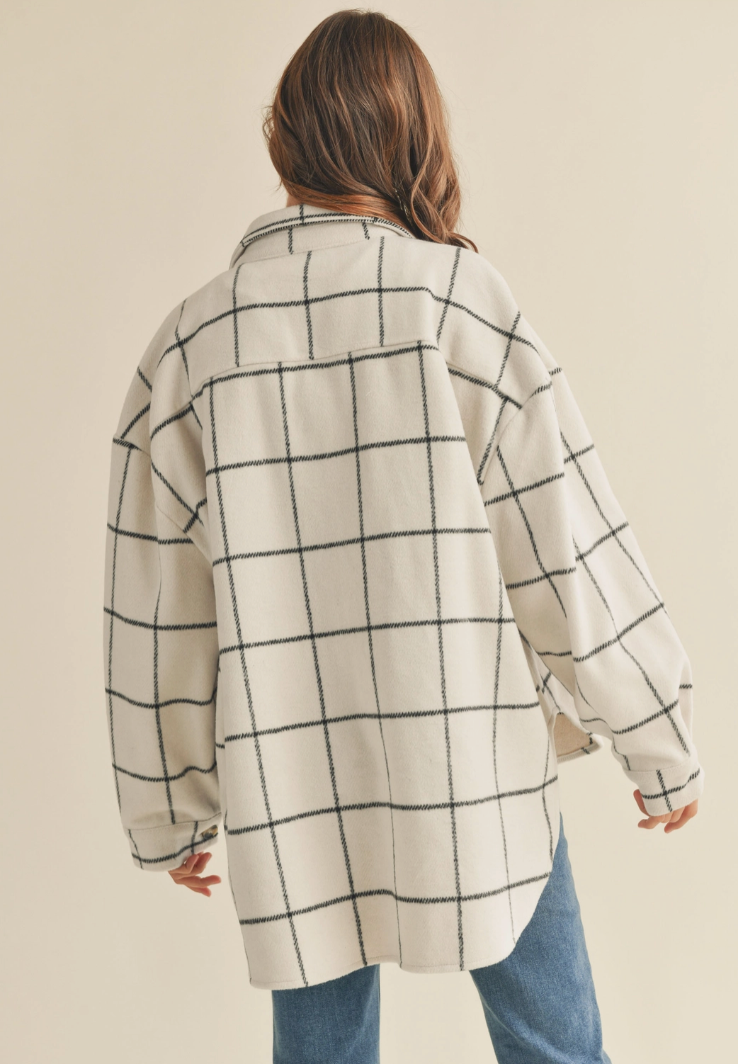 Grid Pattern Shacket