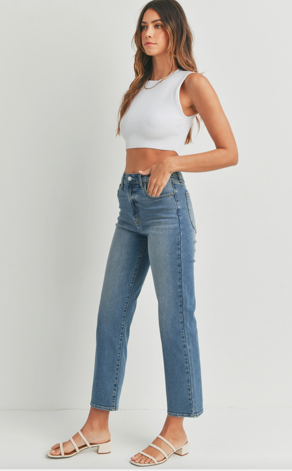 Medium Wash Vintage Straight Jean