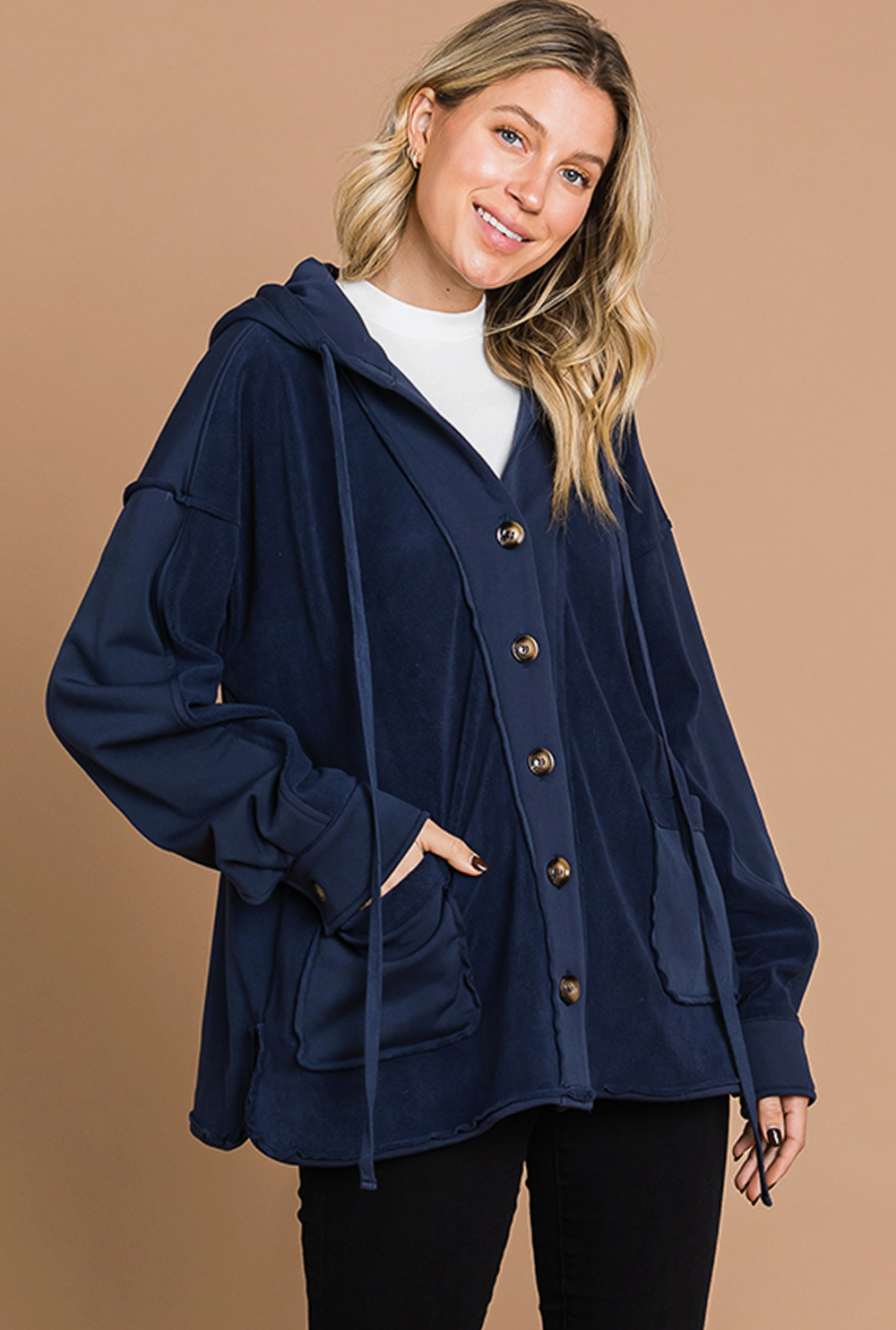 Navy French Terry Jacket