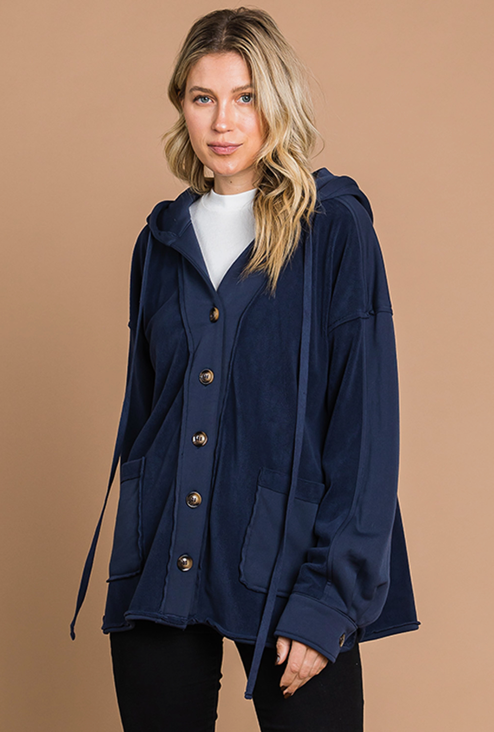 Navy French Terry Jacket