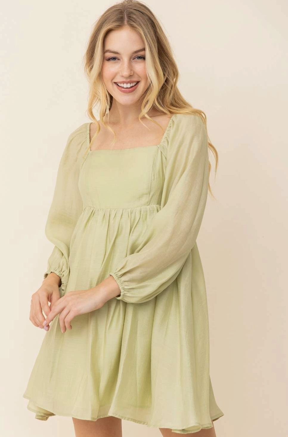 Sage Sway Mini Dress