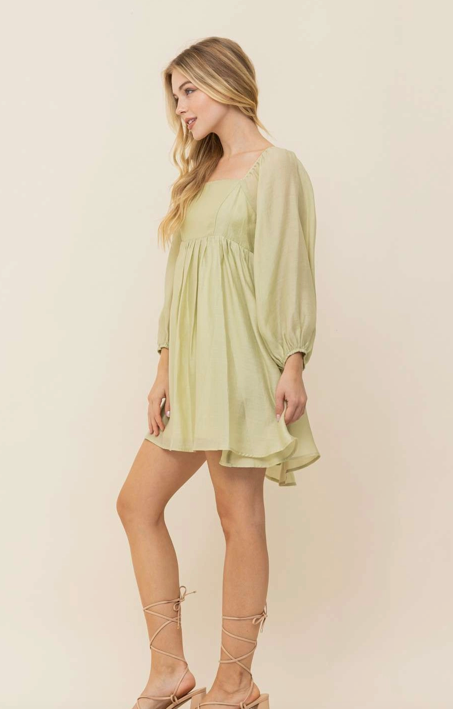 Sage Sway Mini Dress