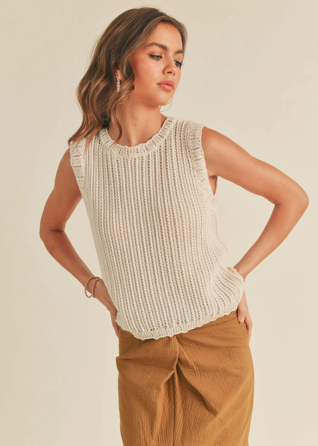 Sleeveless Knitted Top