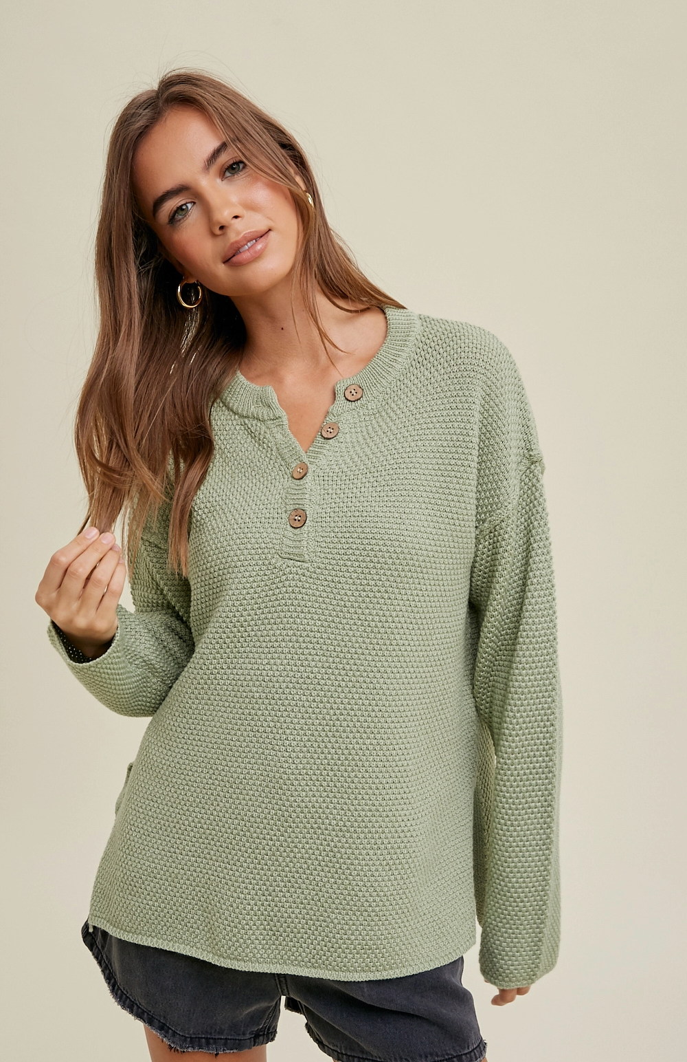 Sage Henley Sweater