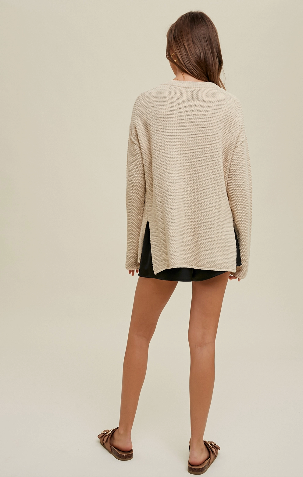 Natural Henley Sweater