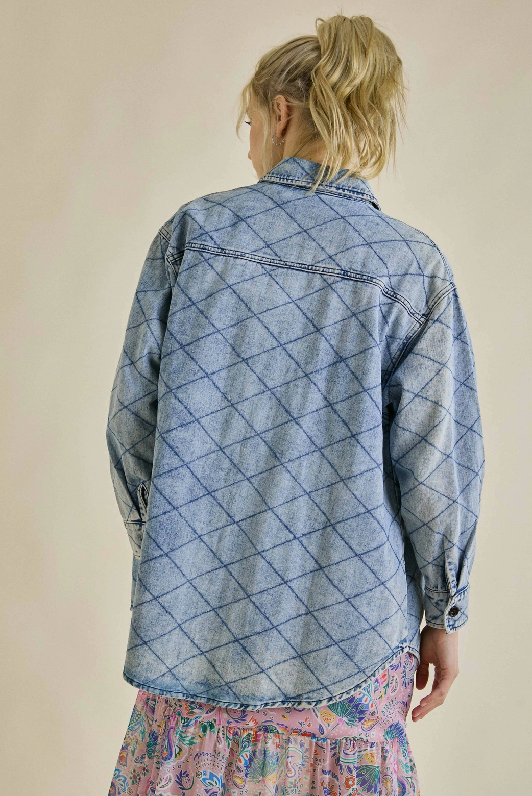 Quilt Stitch Denim Jacket